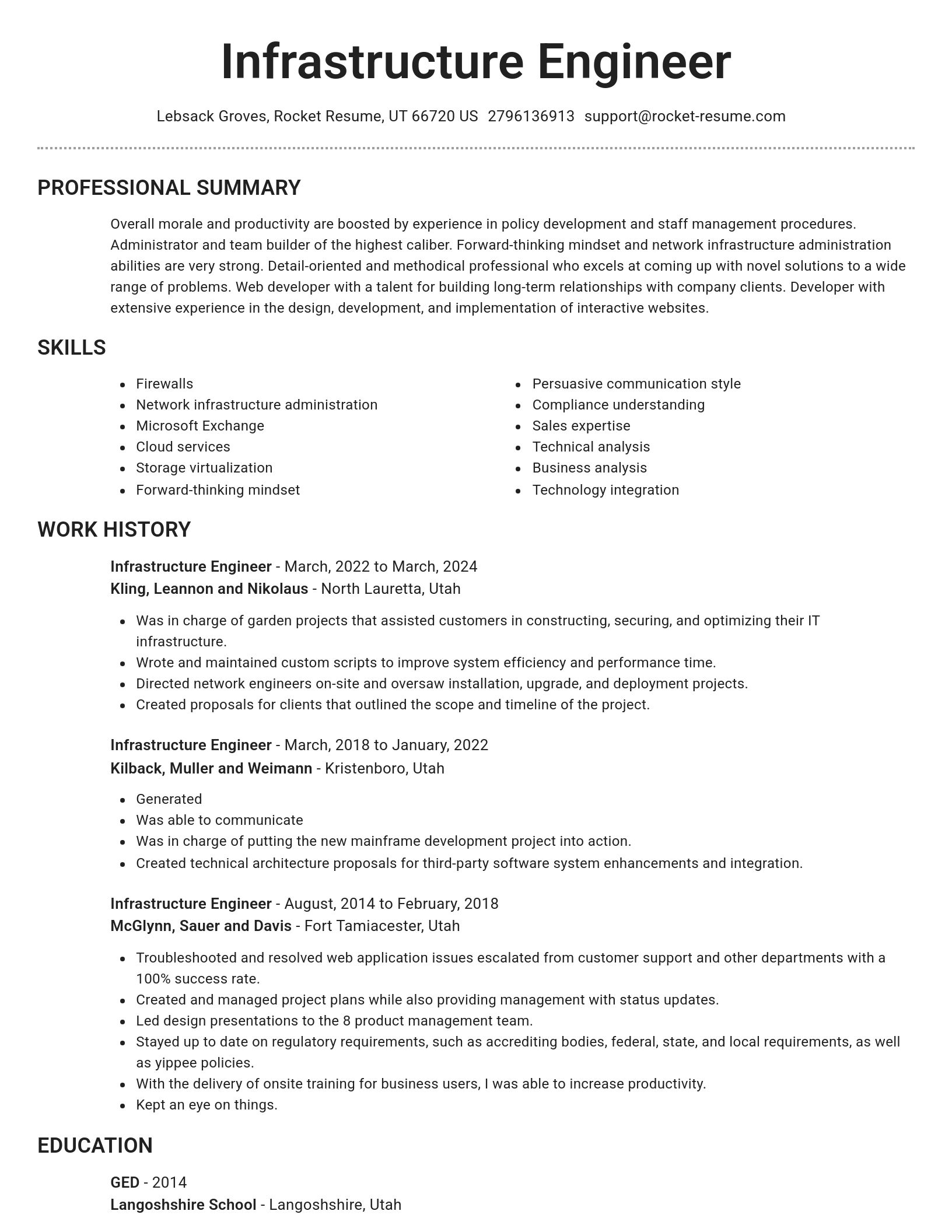 Brilliant resume template