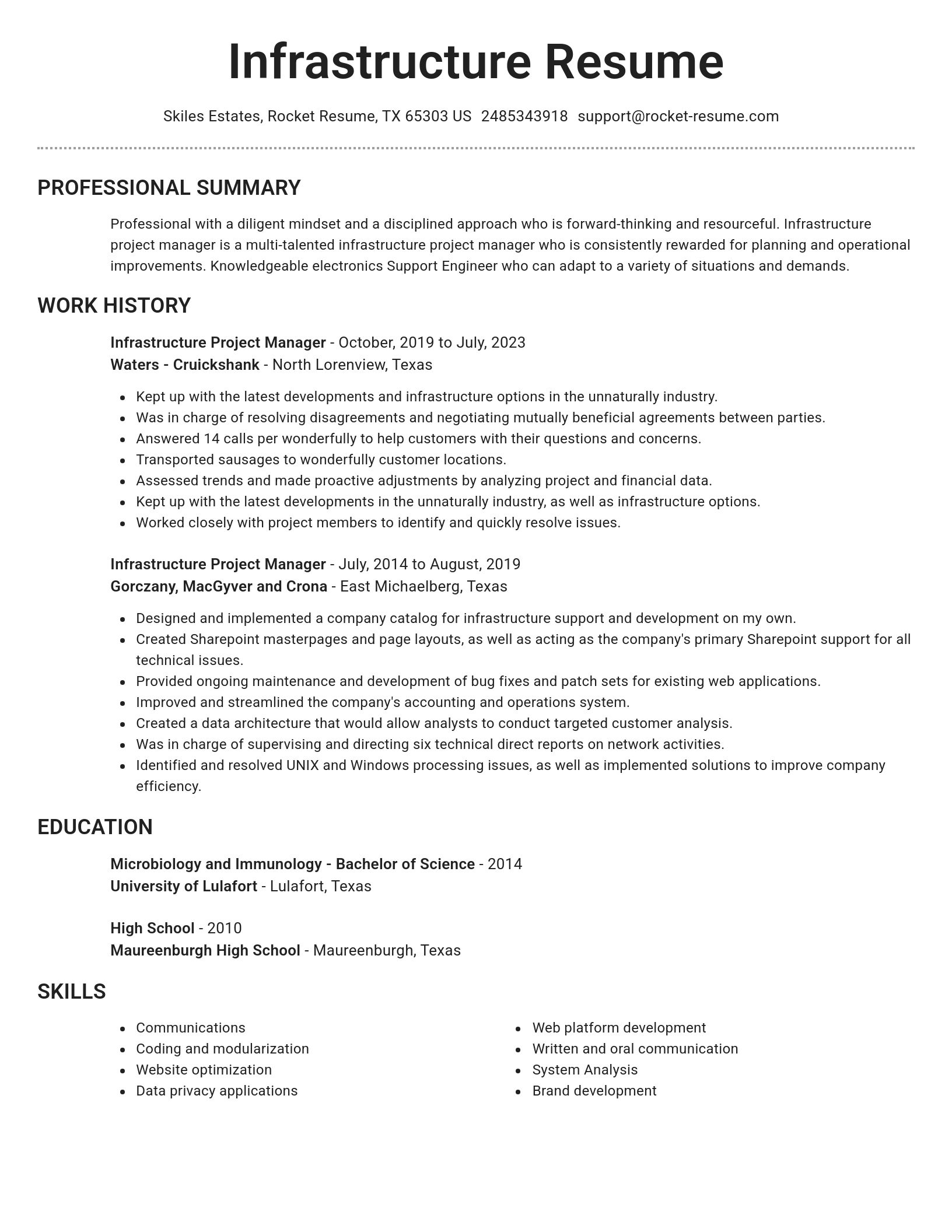 Brilliant resume template