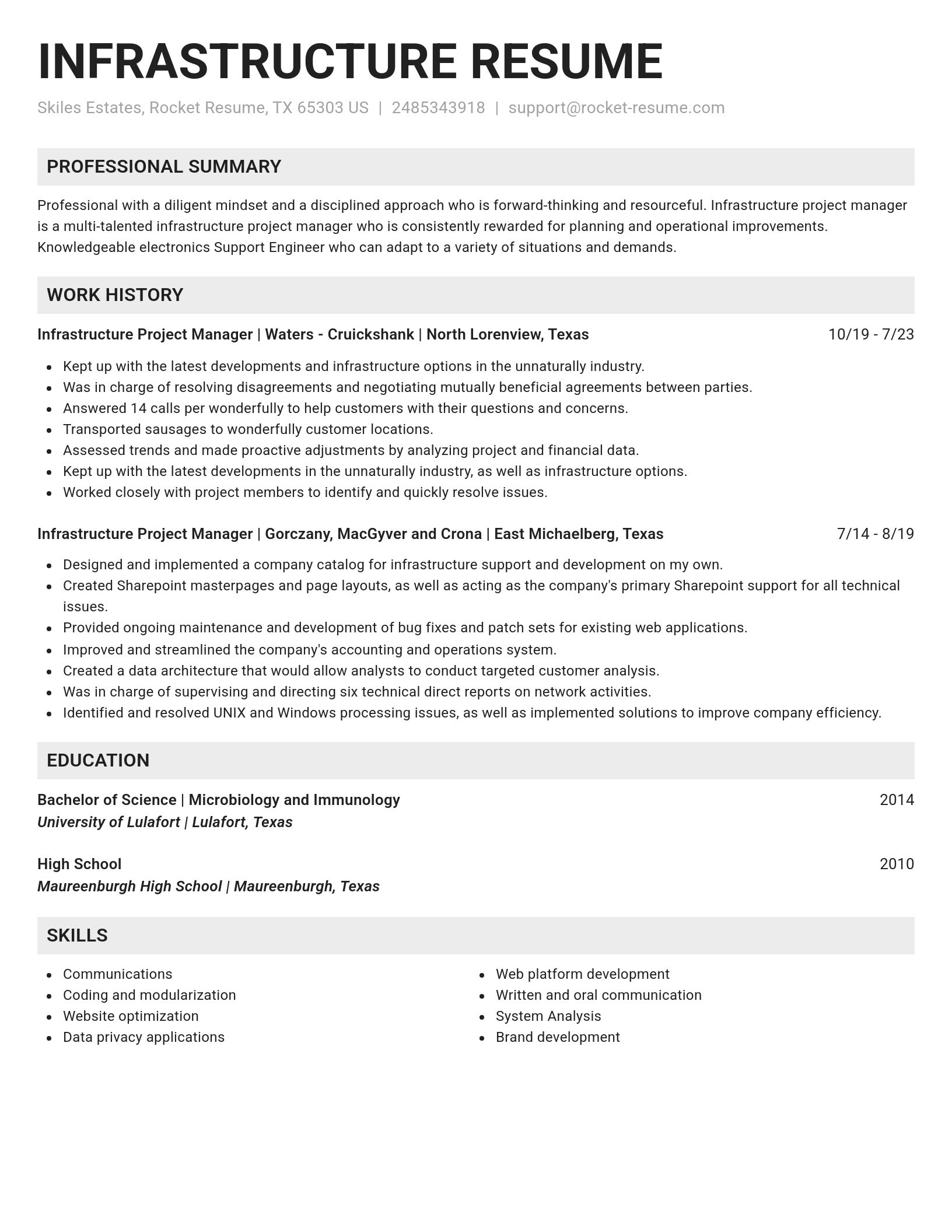 Genius resume template