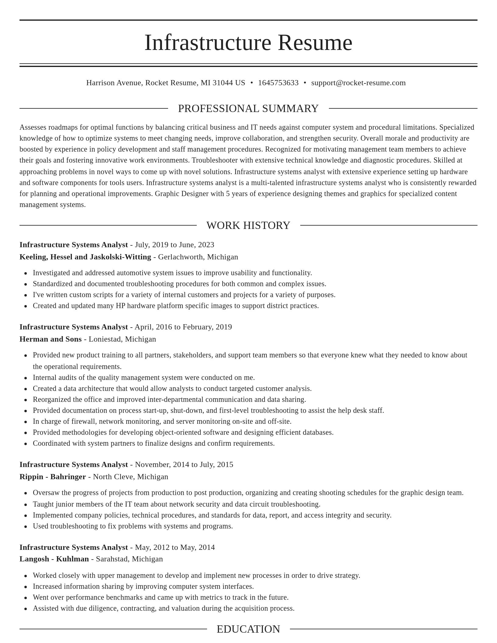 Elegant resume template