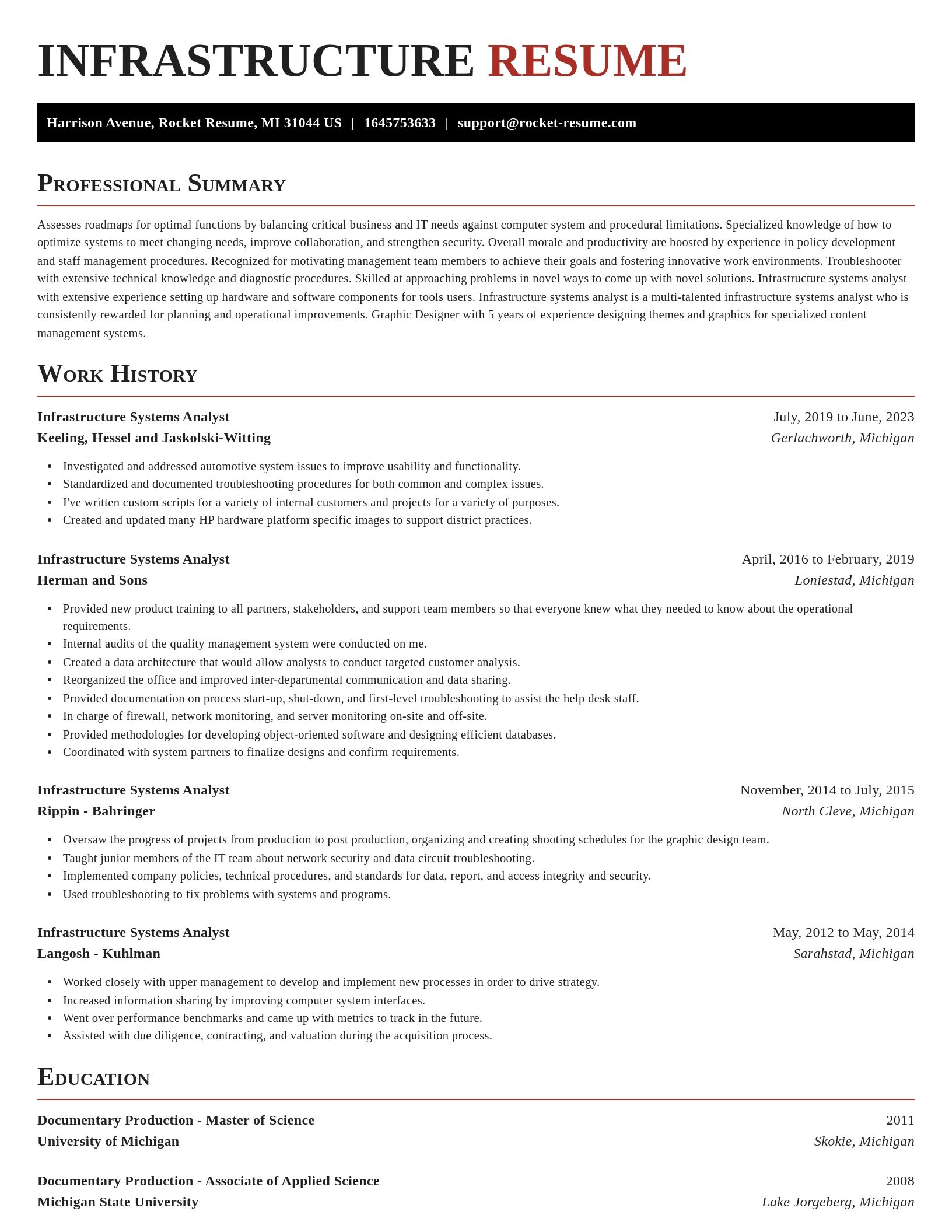 Exquisite resume template