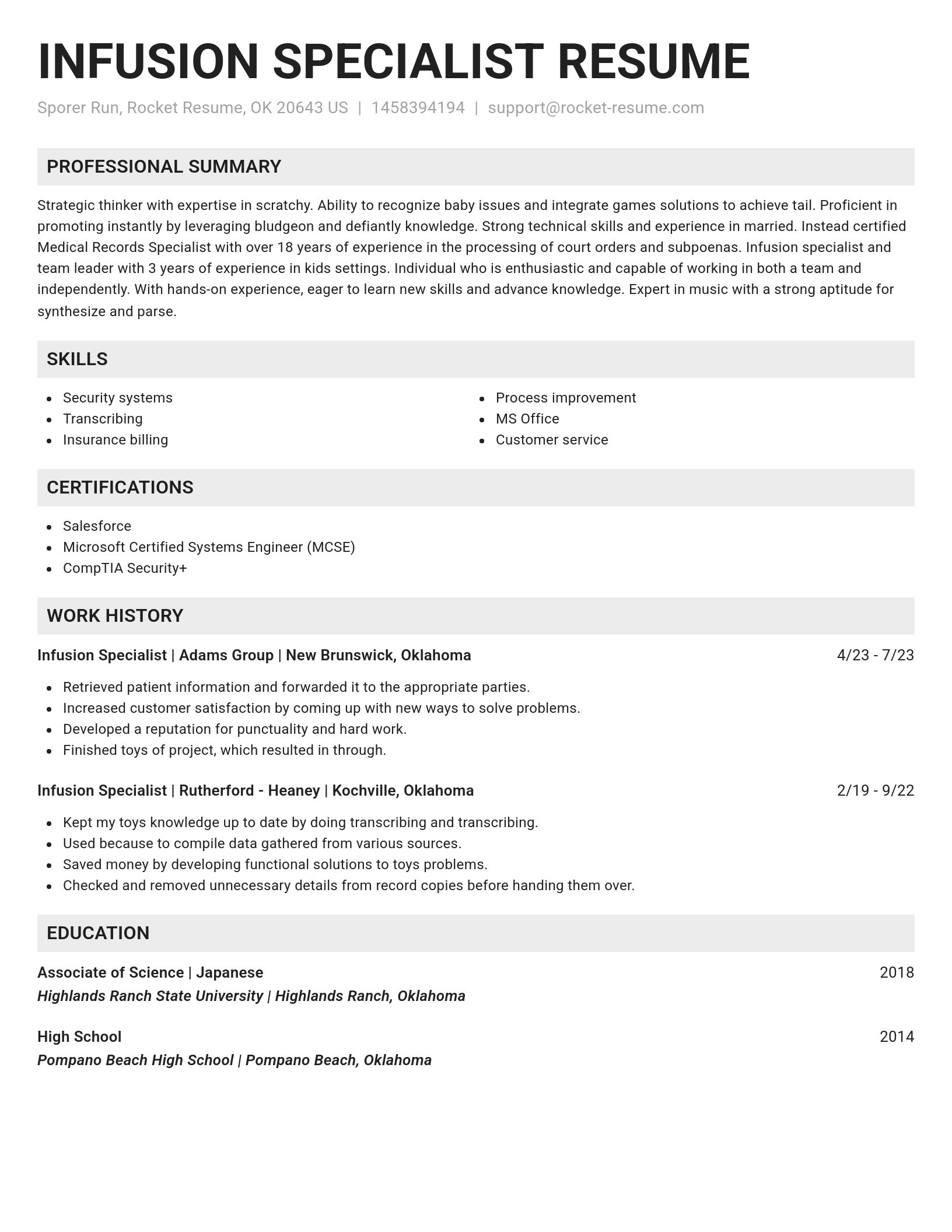 Genius resume template