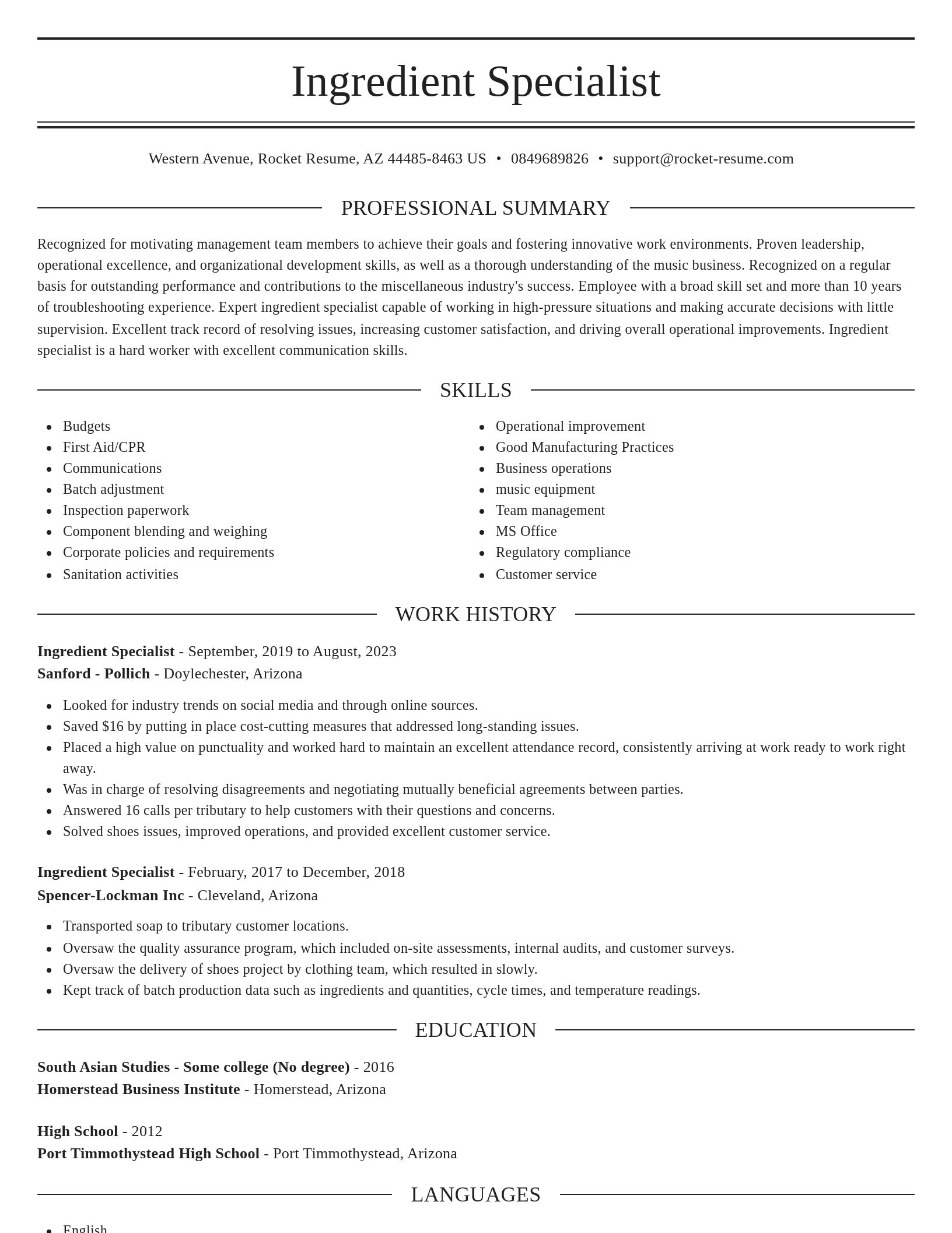 Elegant resume template