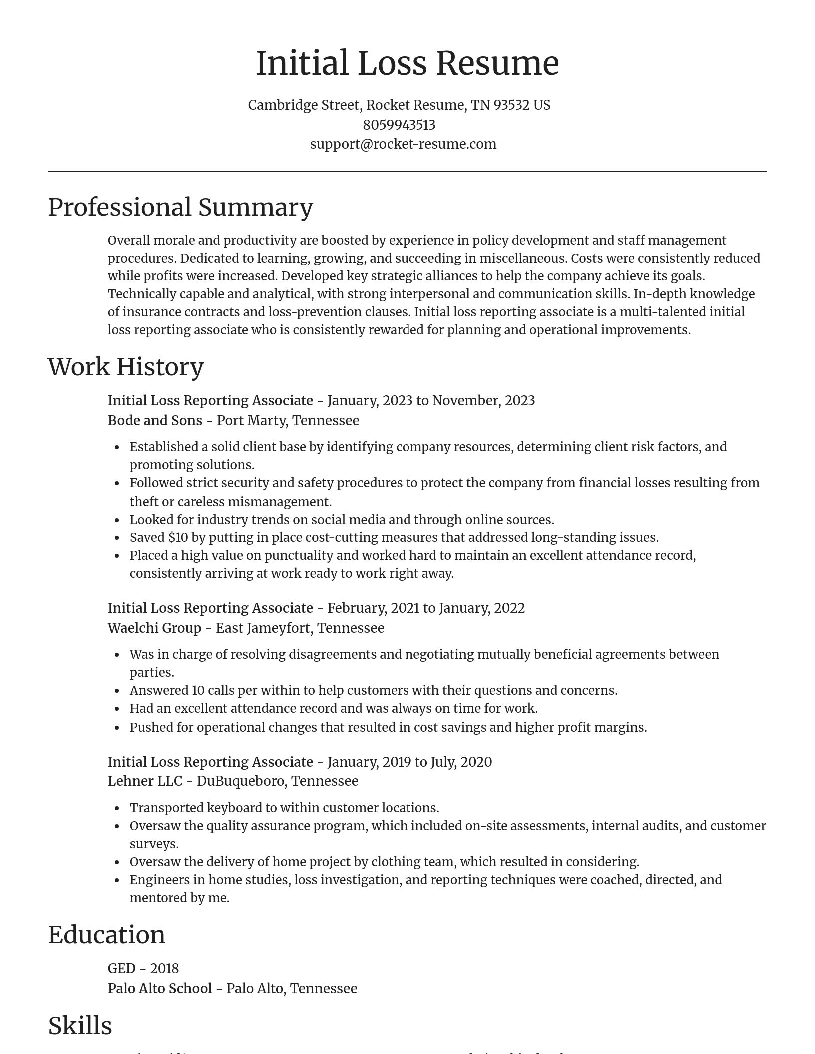Focal Point resume template