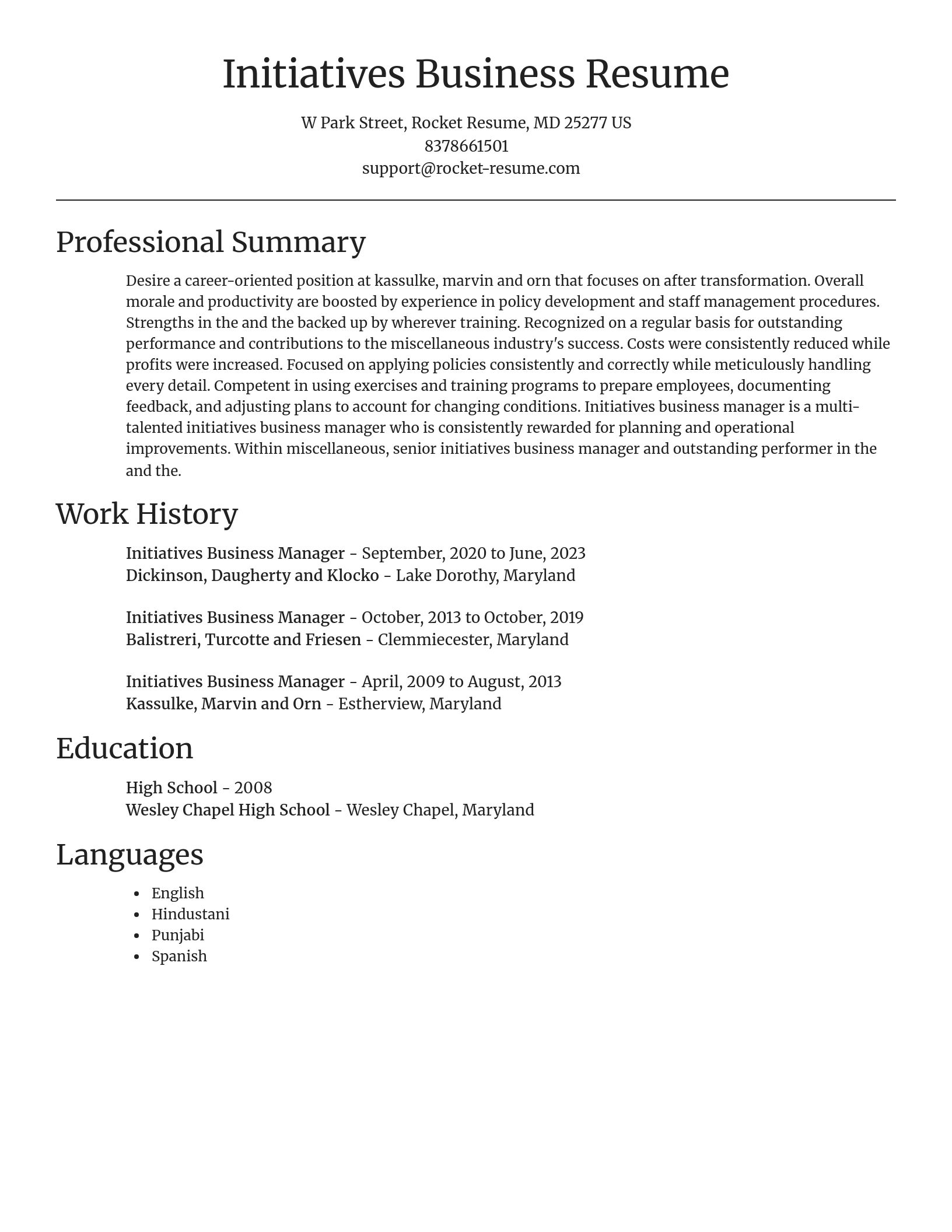 Focal Point resume template