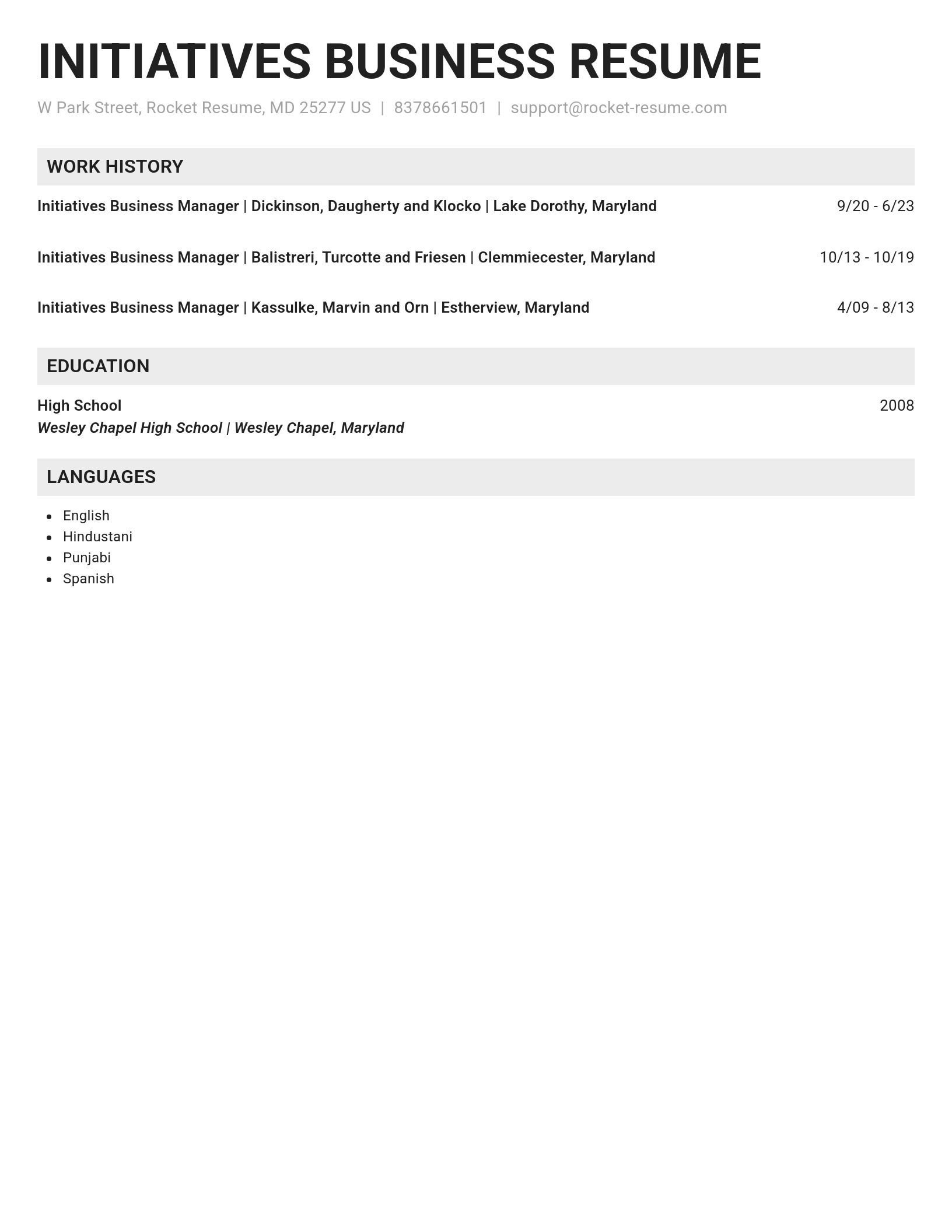 Genius resume template