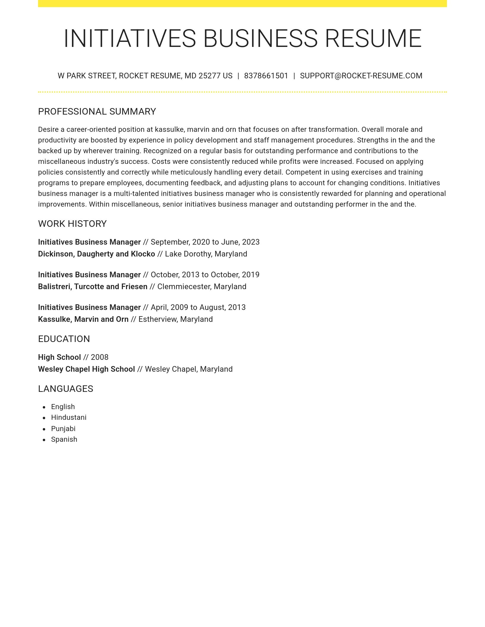 Grand resume template