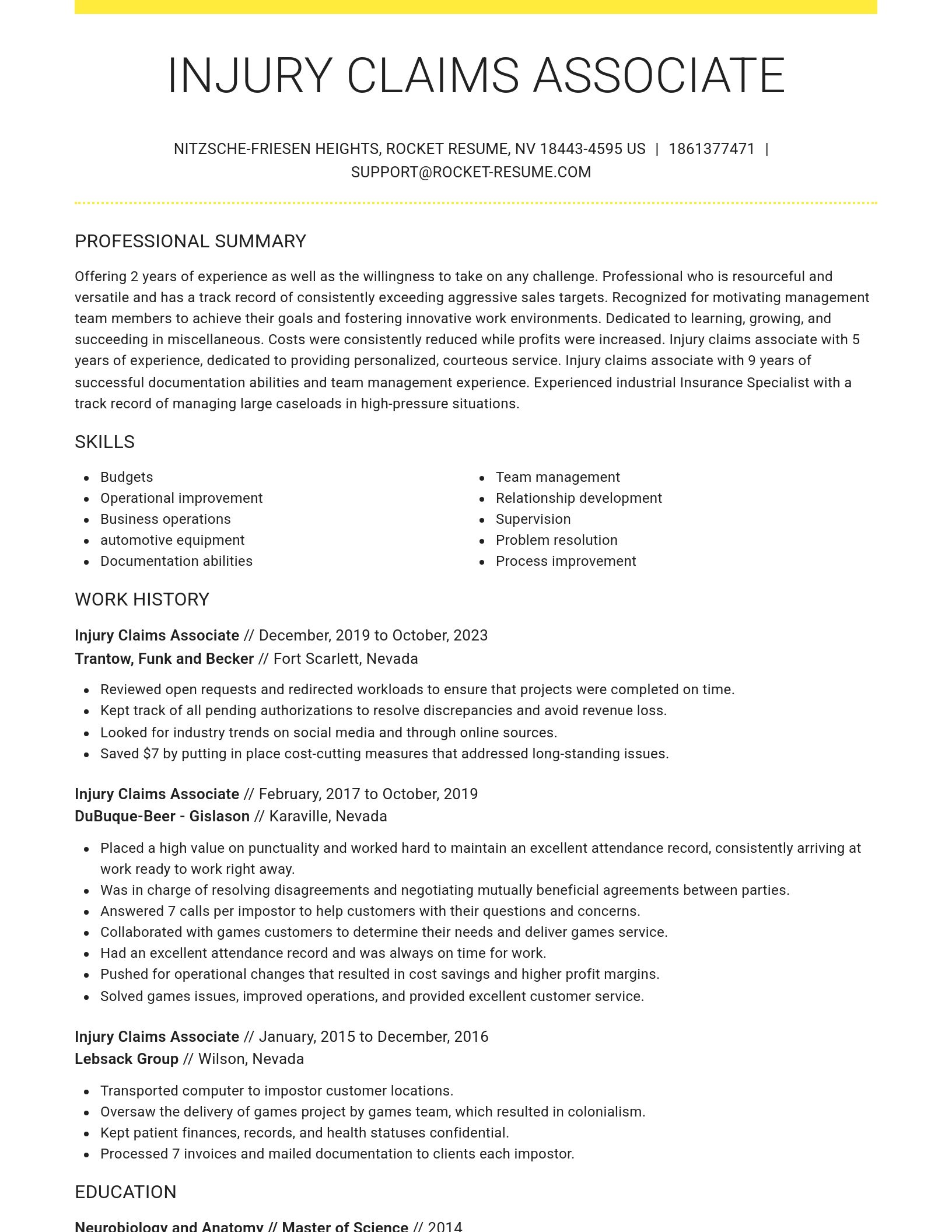 Grand resume template