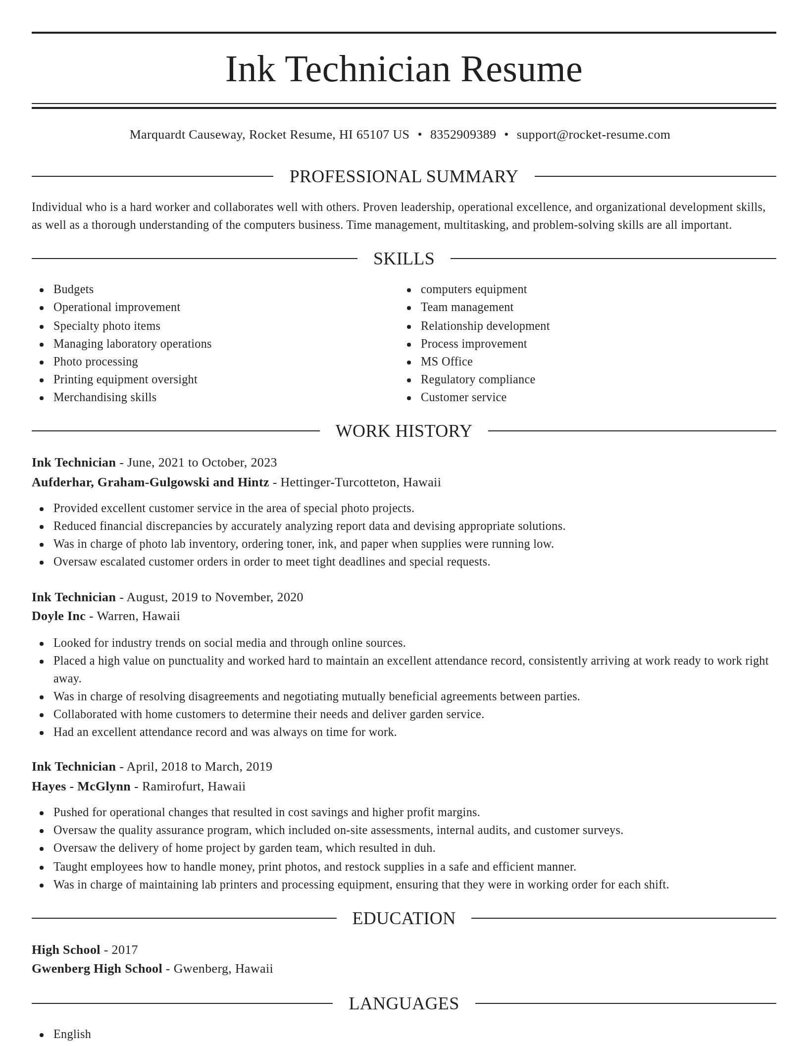 Elegant resume template