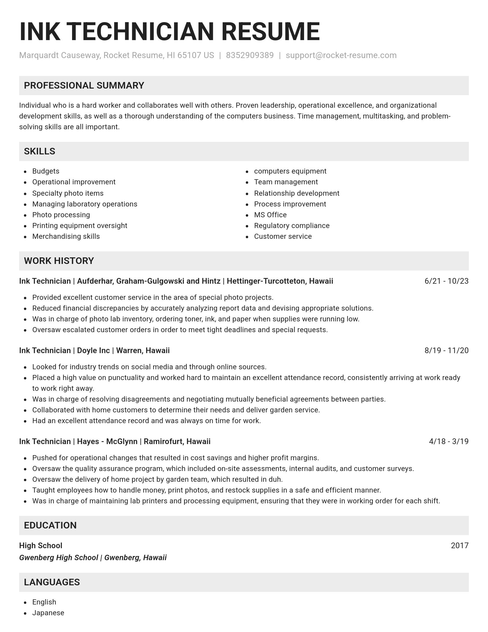 Genius resume template