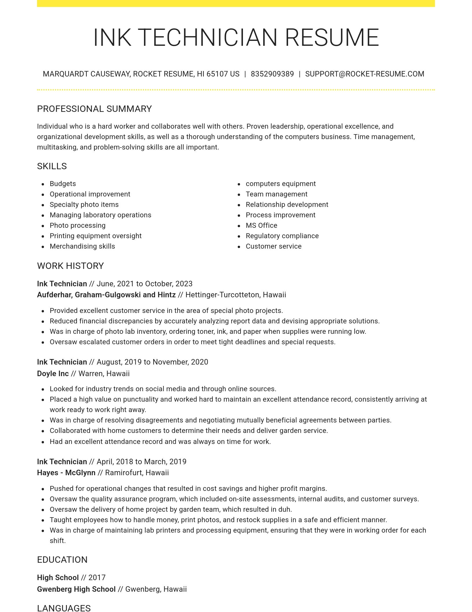 Grand resume template