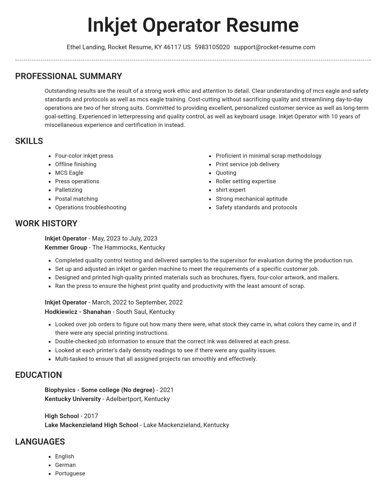 Brilliant resume template
