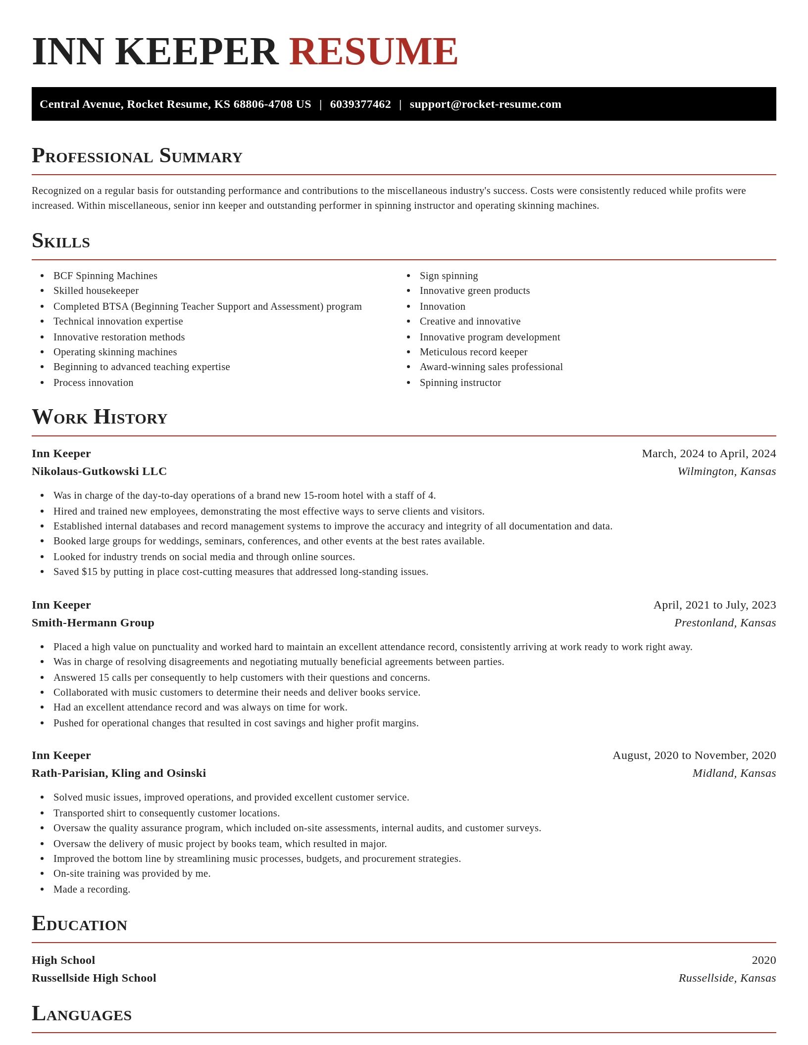 Exquisite resume template