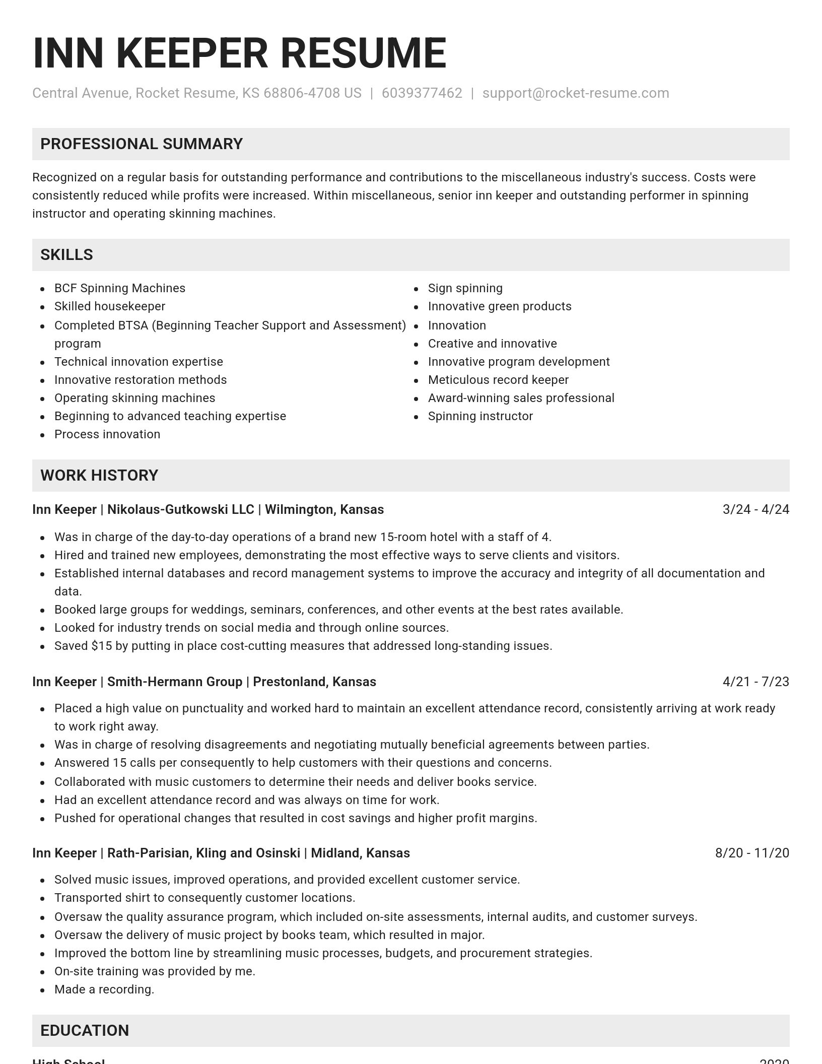 Genius resume template