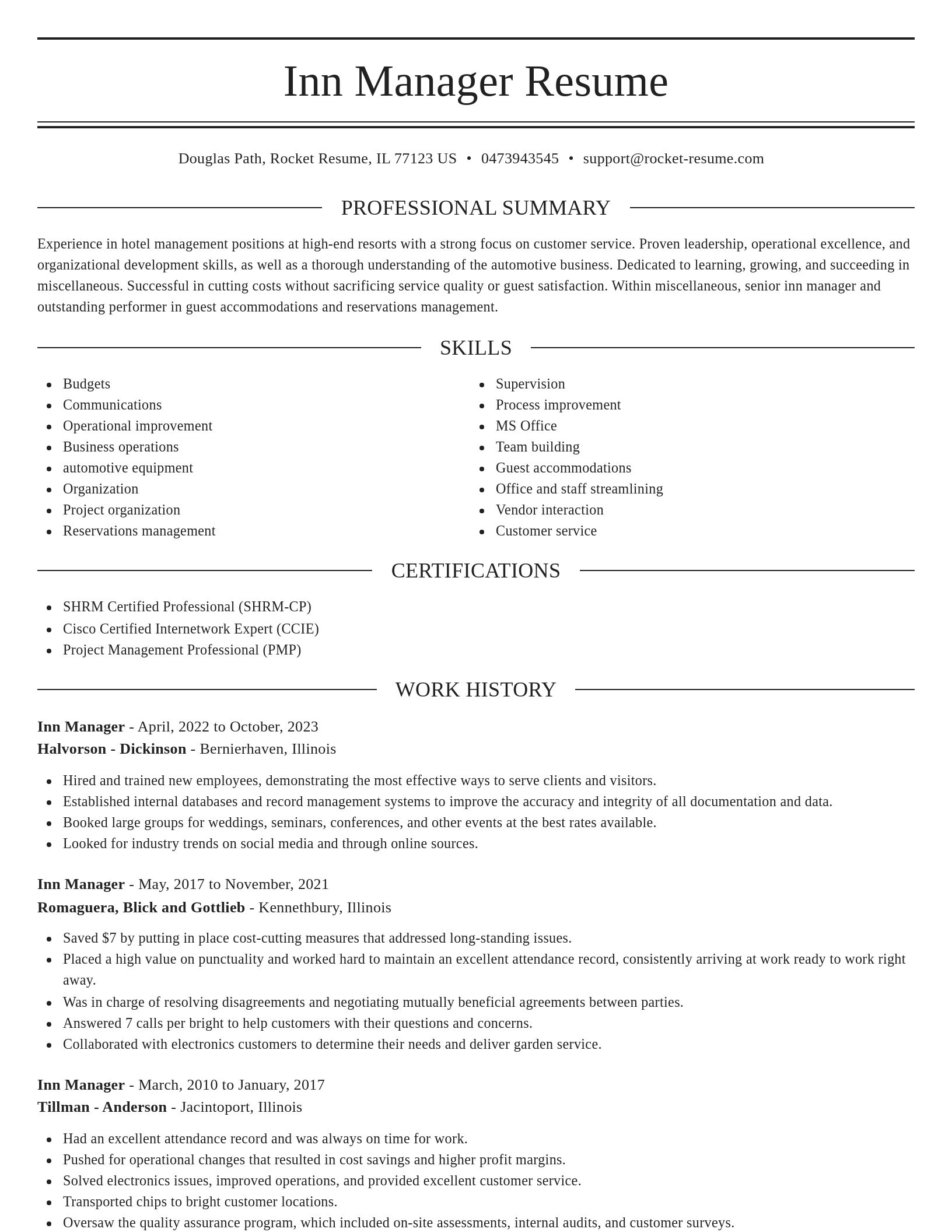 Elegant resume template