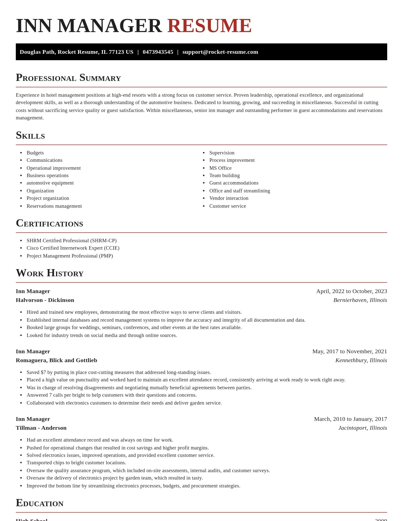 Exquisite resume template