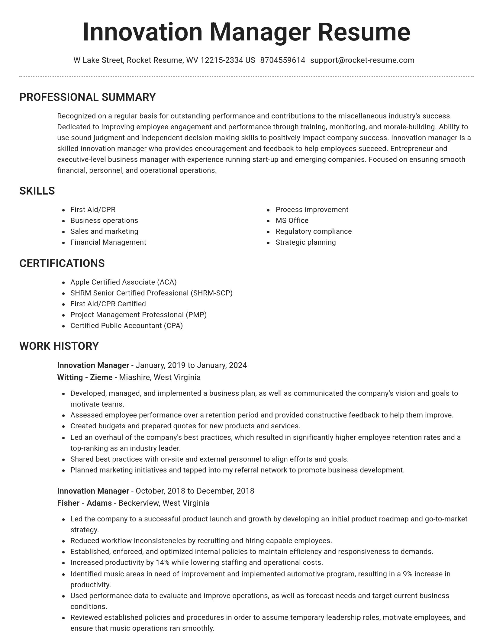 Brilliant resume template