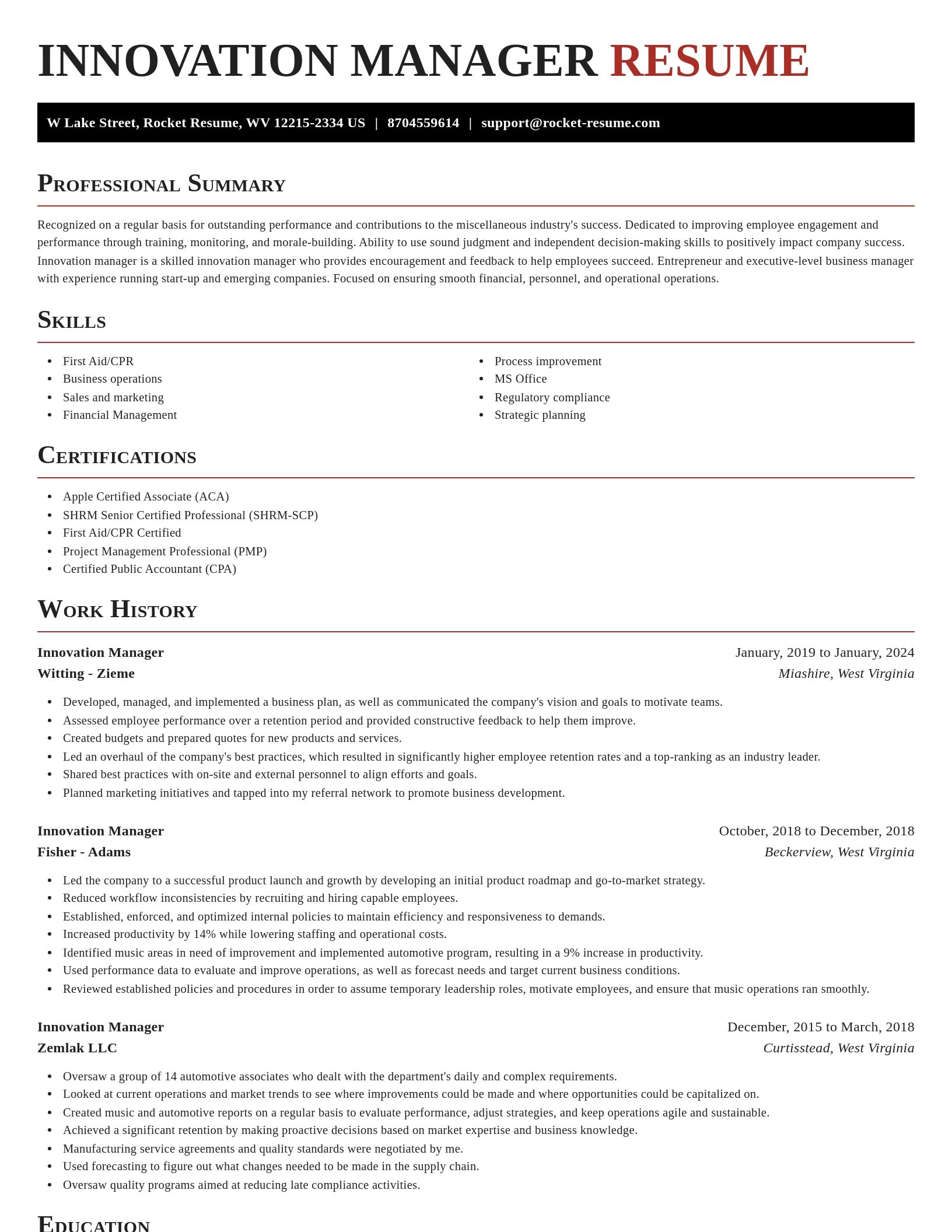 Exquisite resume template