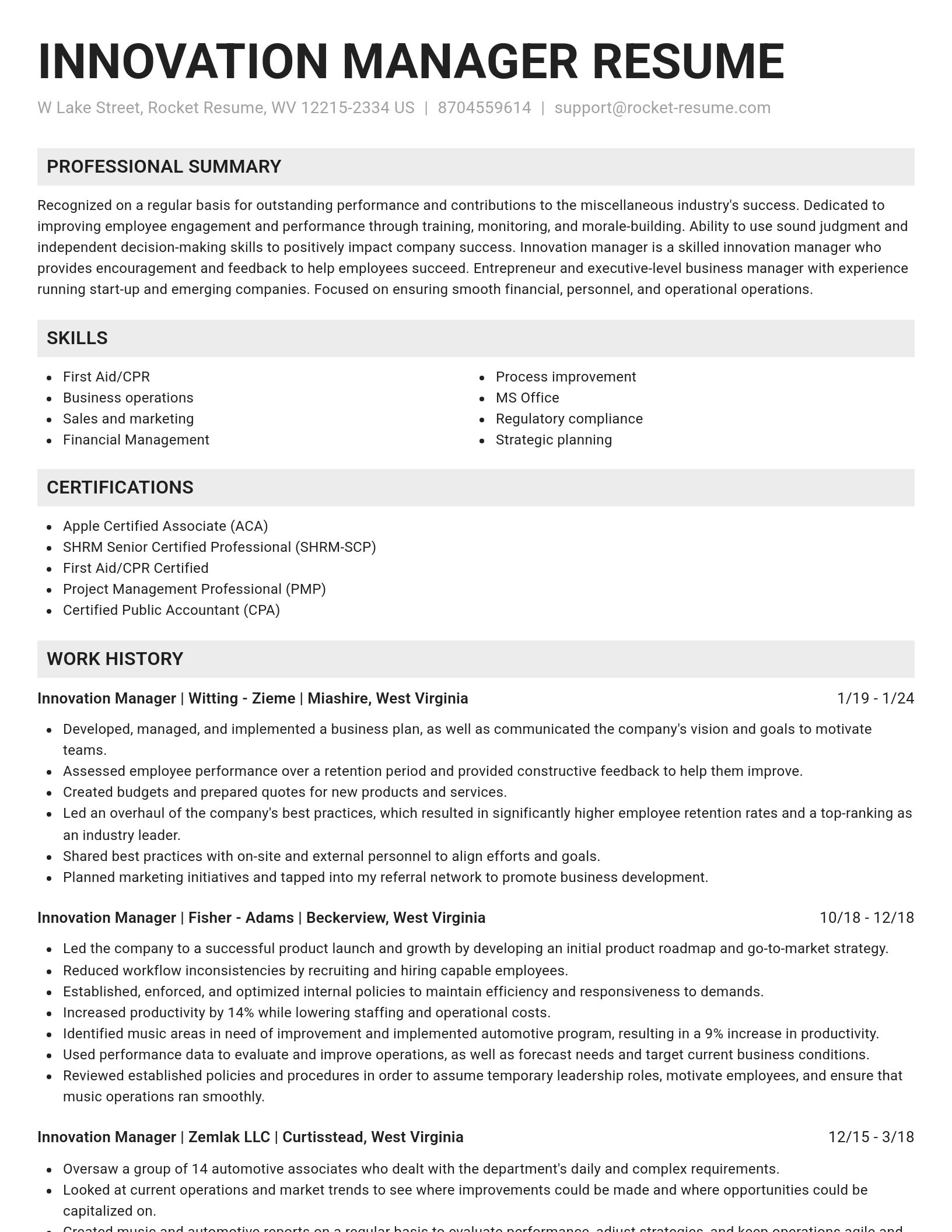 Genius resume template