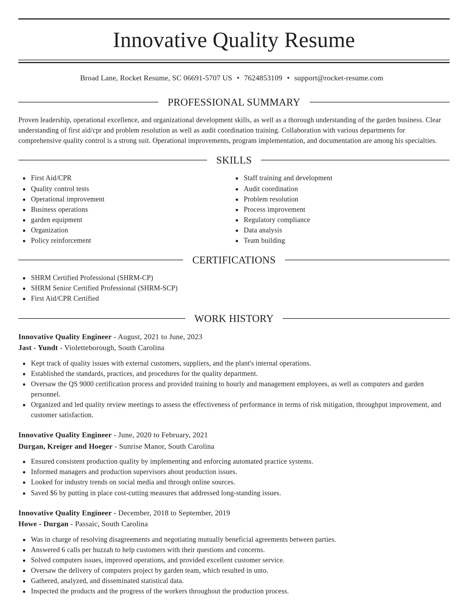 Elegant resume template