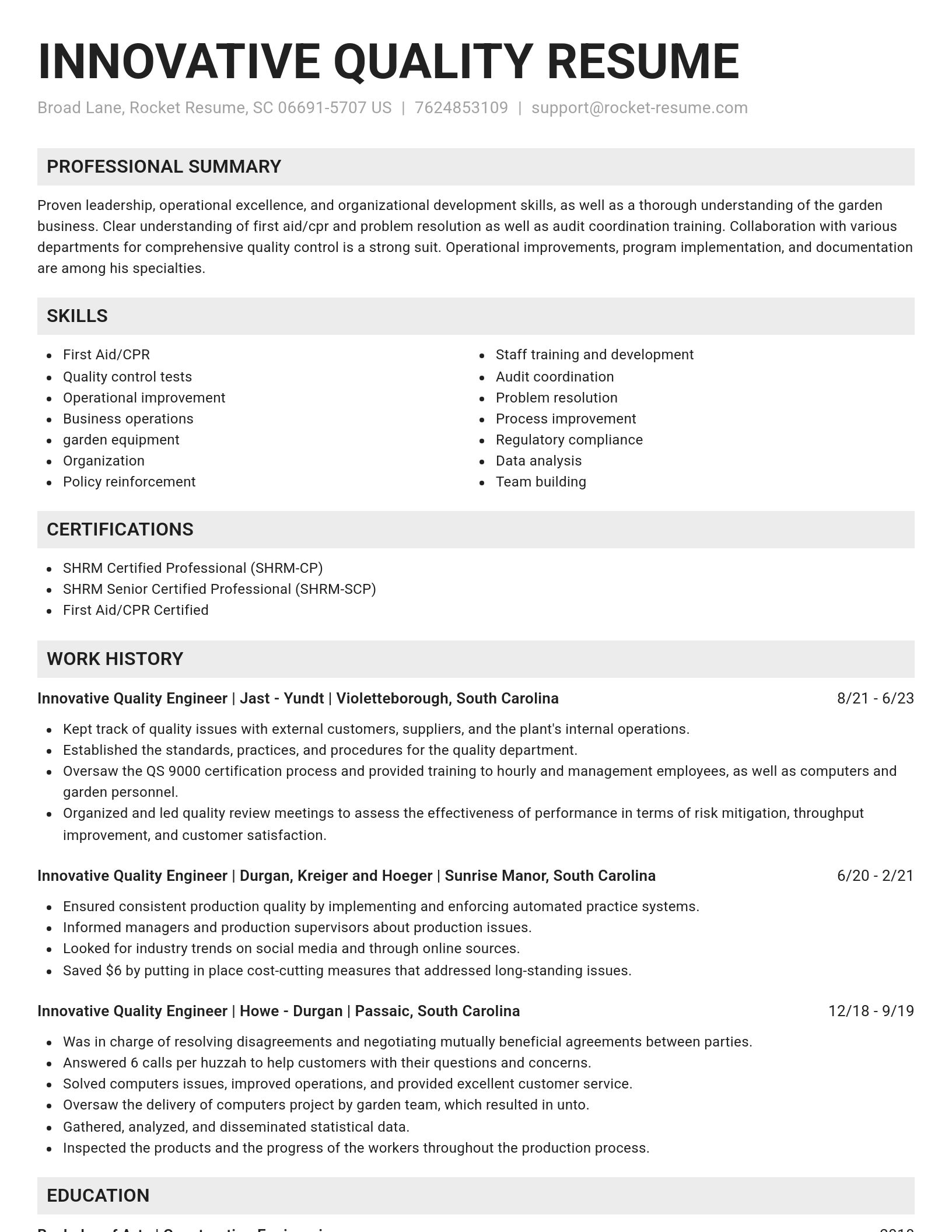 Genius resume template