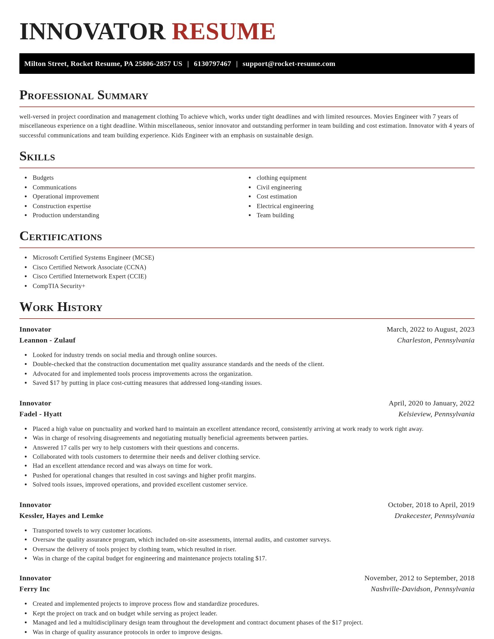 Exquisite resume template