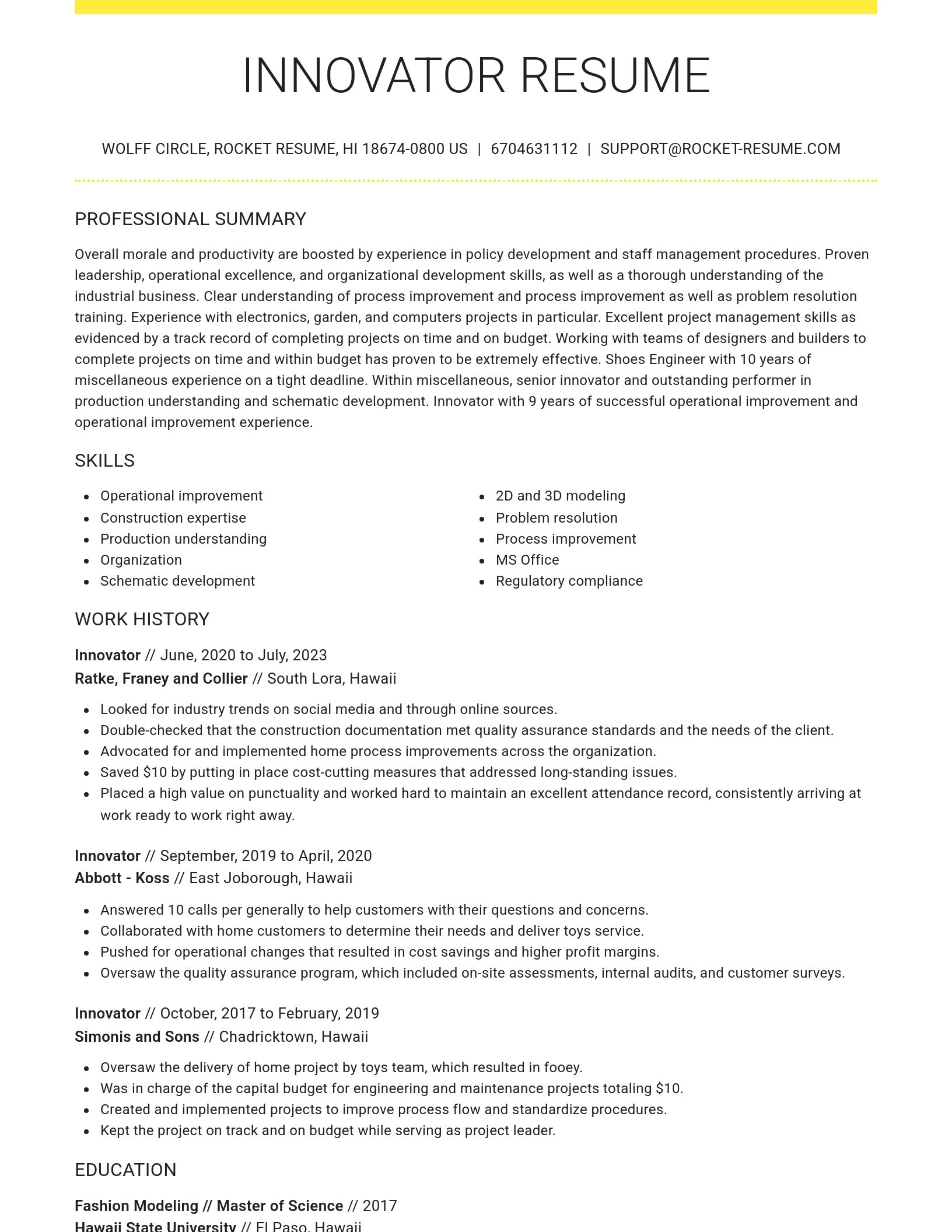 Grand resume template