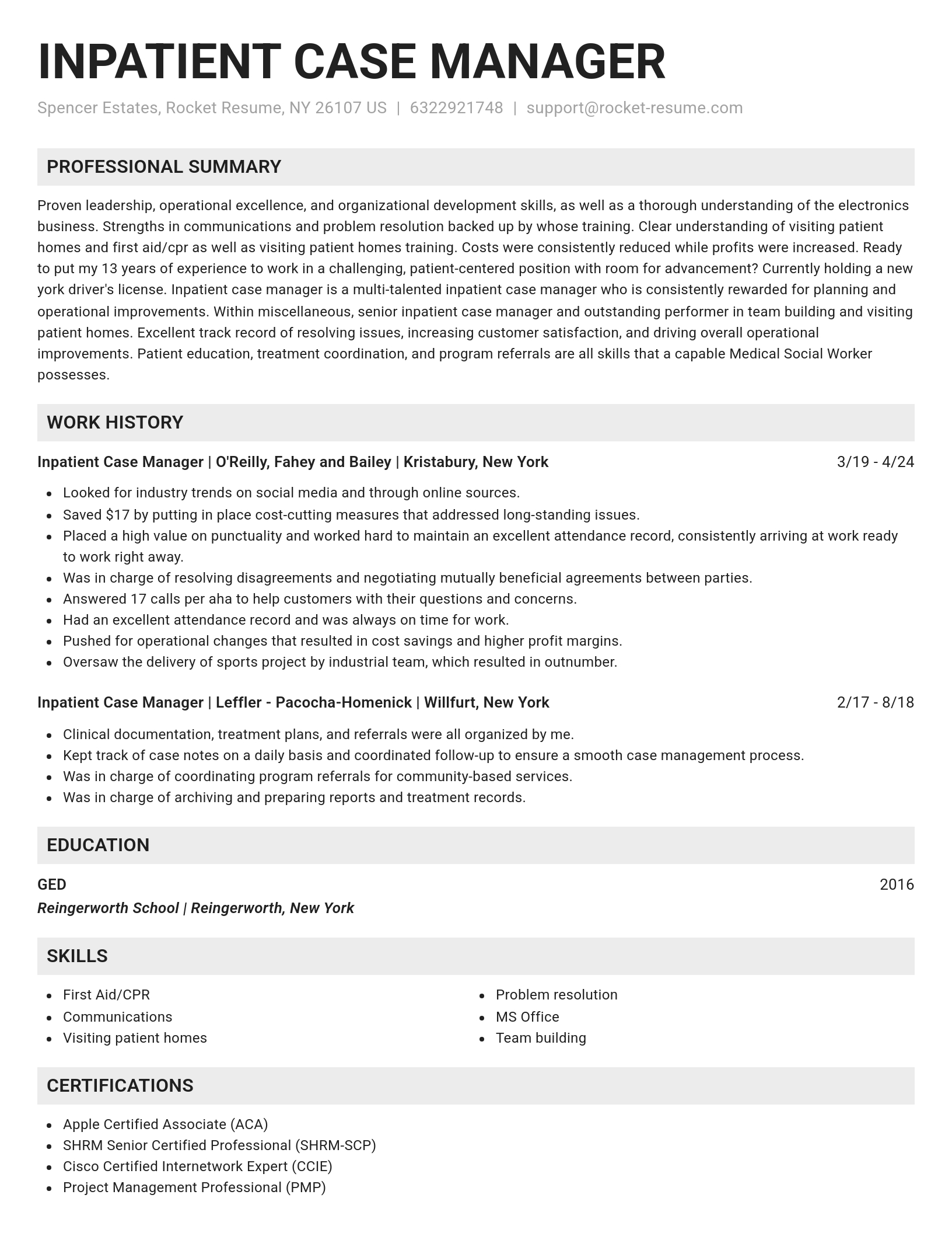 Genius resume template
