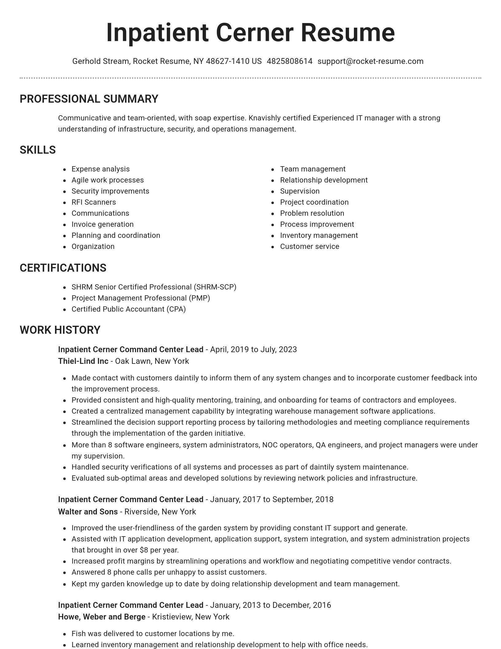 Brilliant resume template