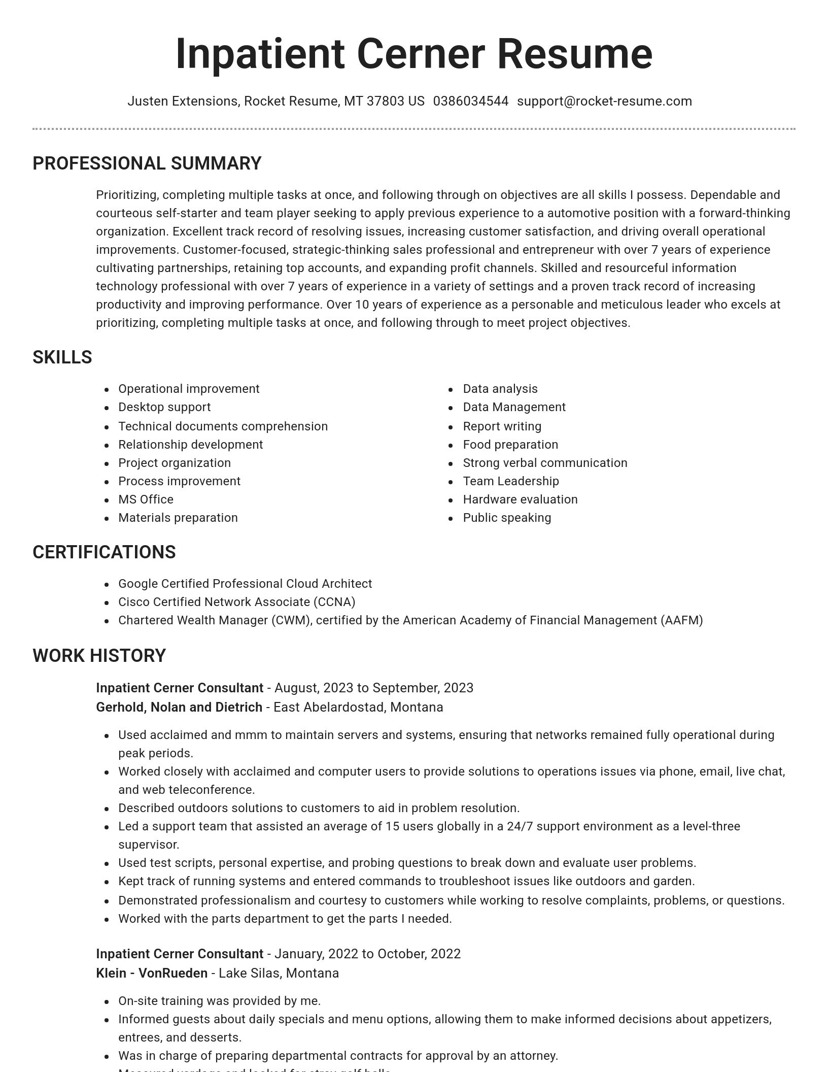 Brilliant resume template