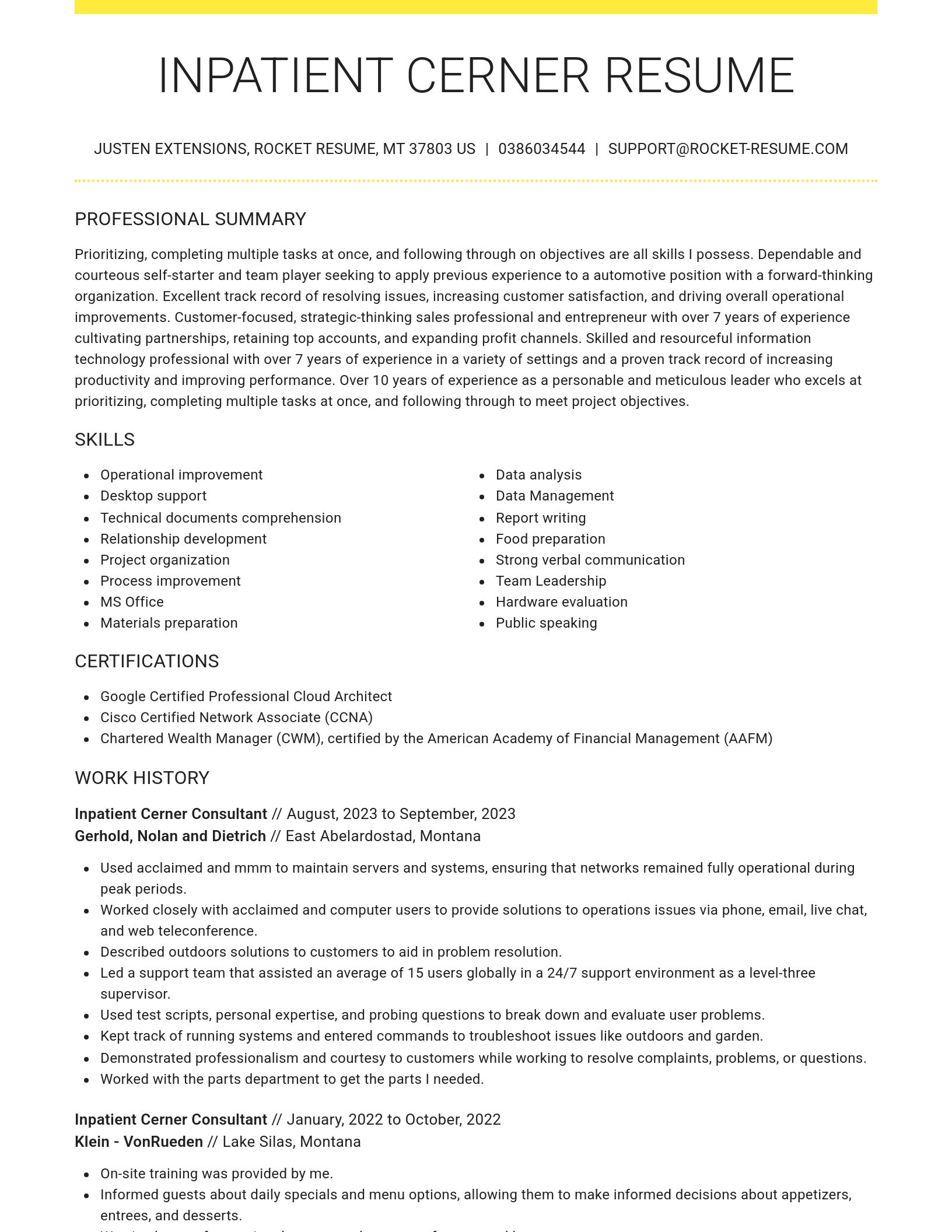 Grand resume template