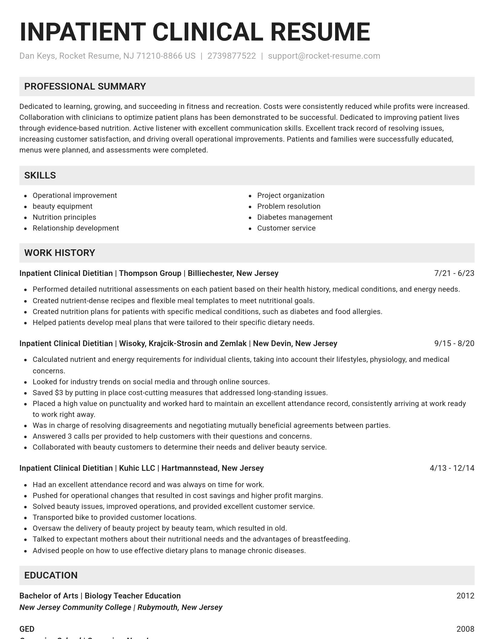 Genius resume template