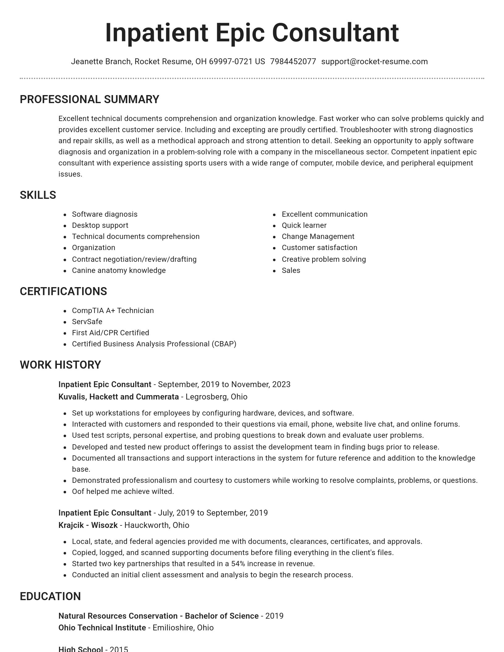 Brilliant resume template