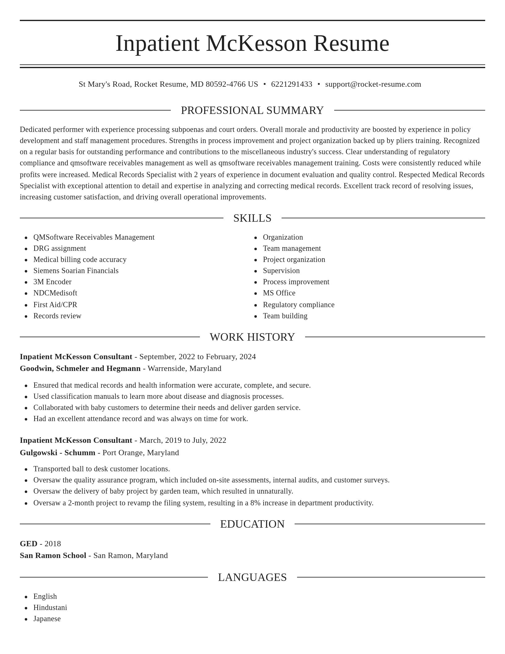 Elegant resume template