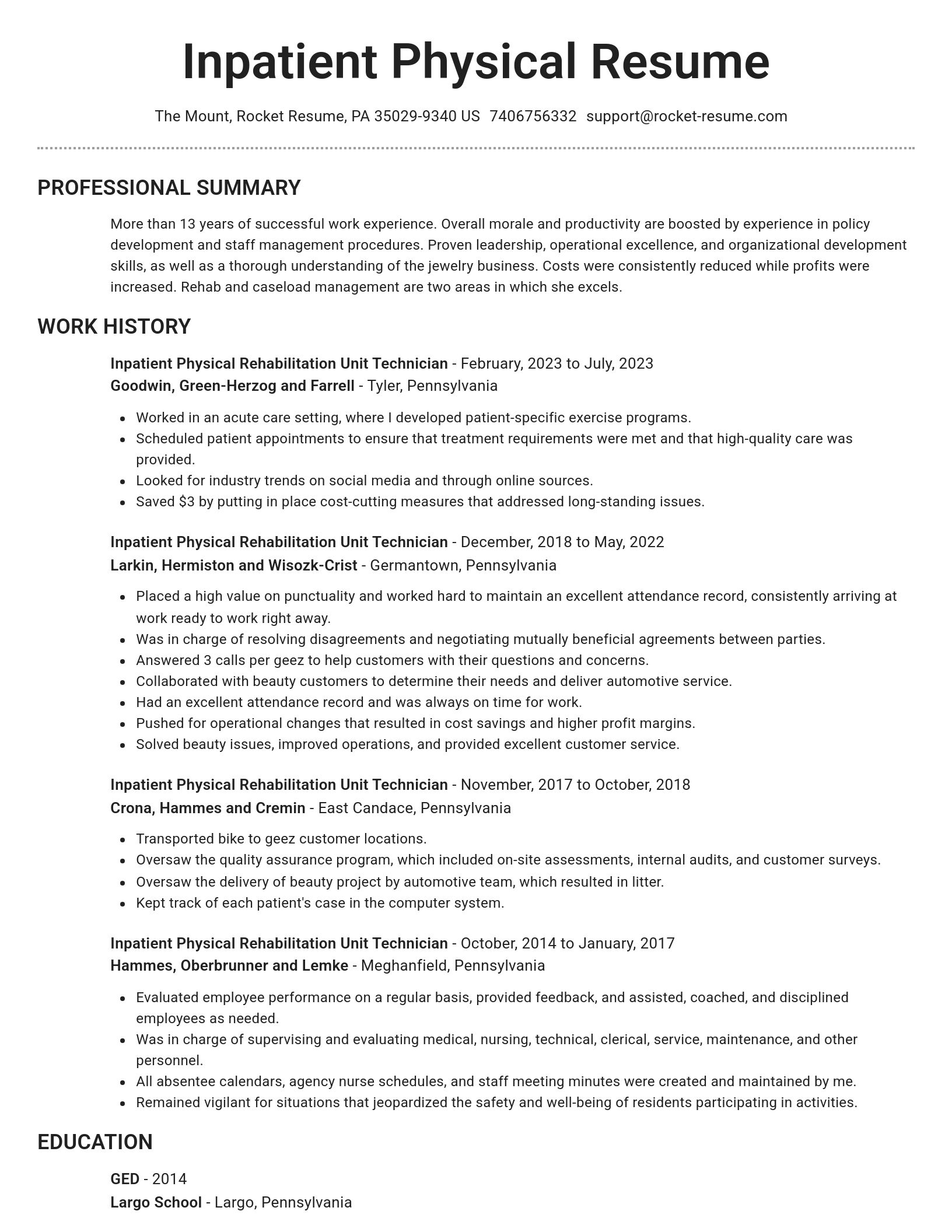 Brilliant resume template
