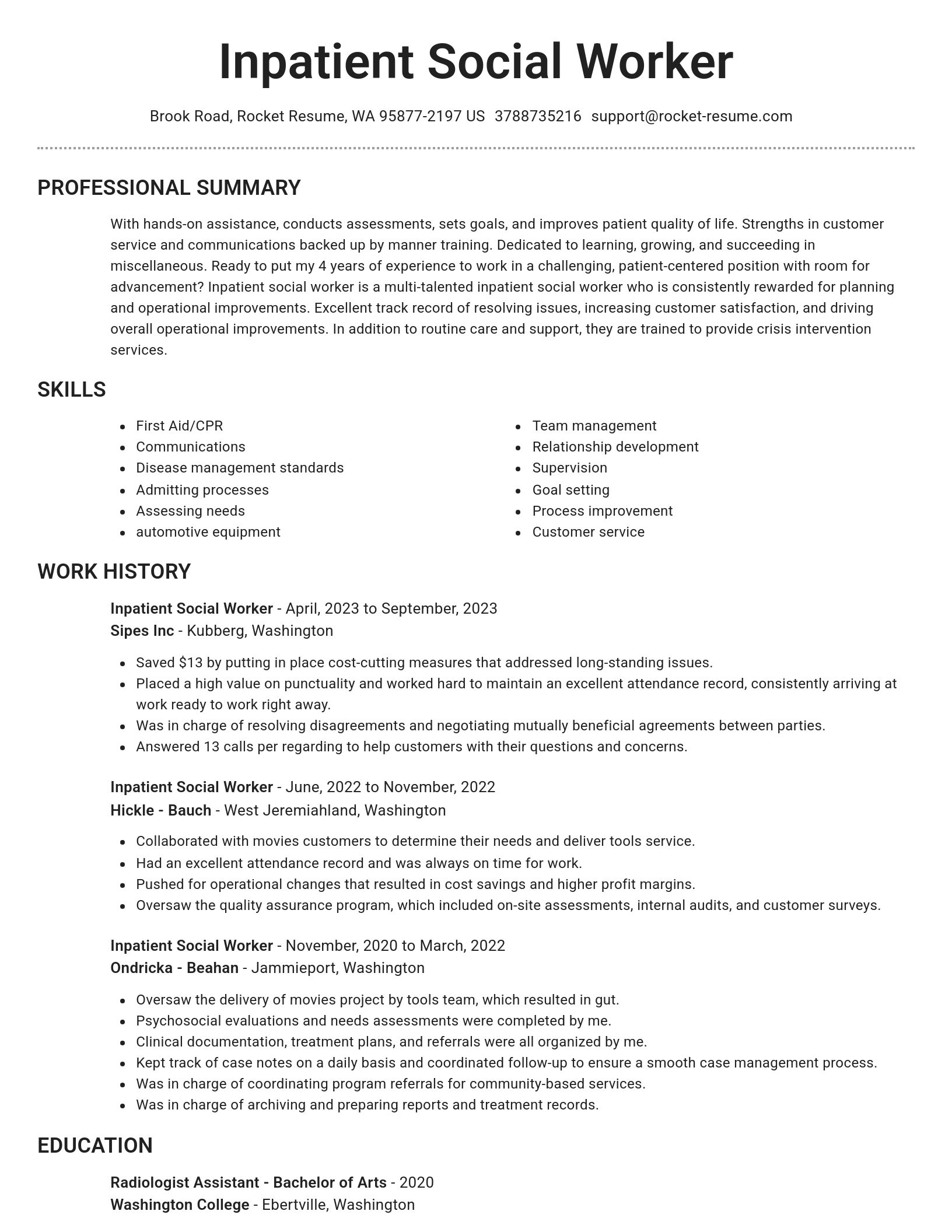 Brilliant resume template