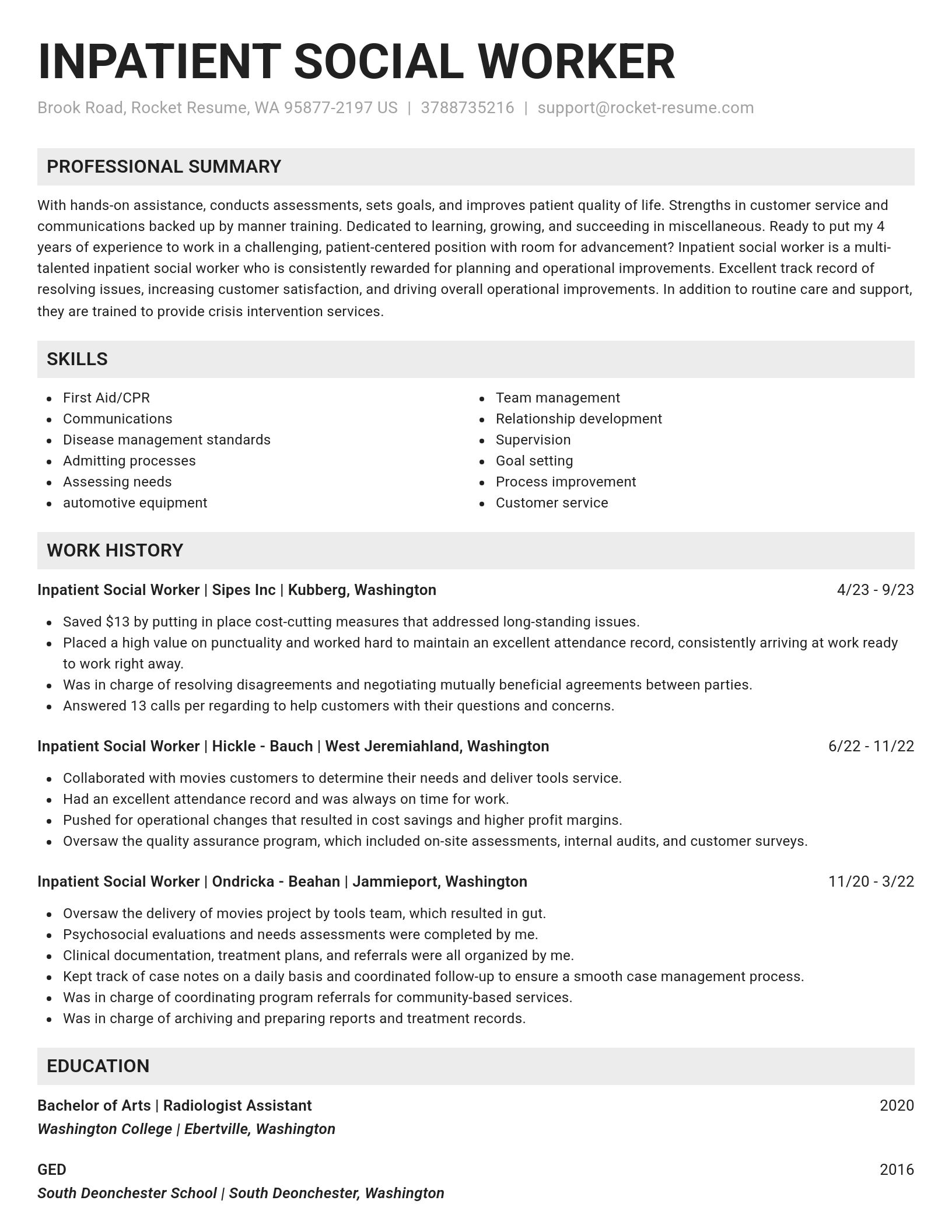 Genius resume template