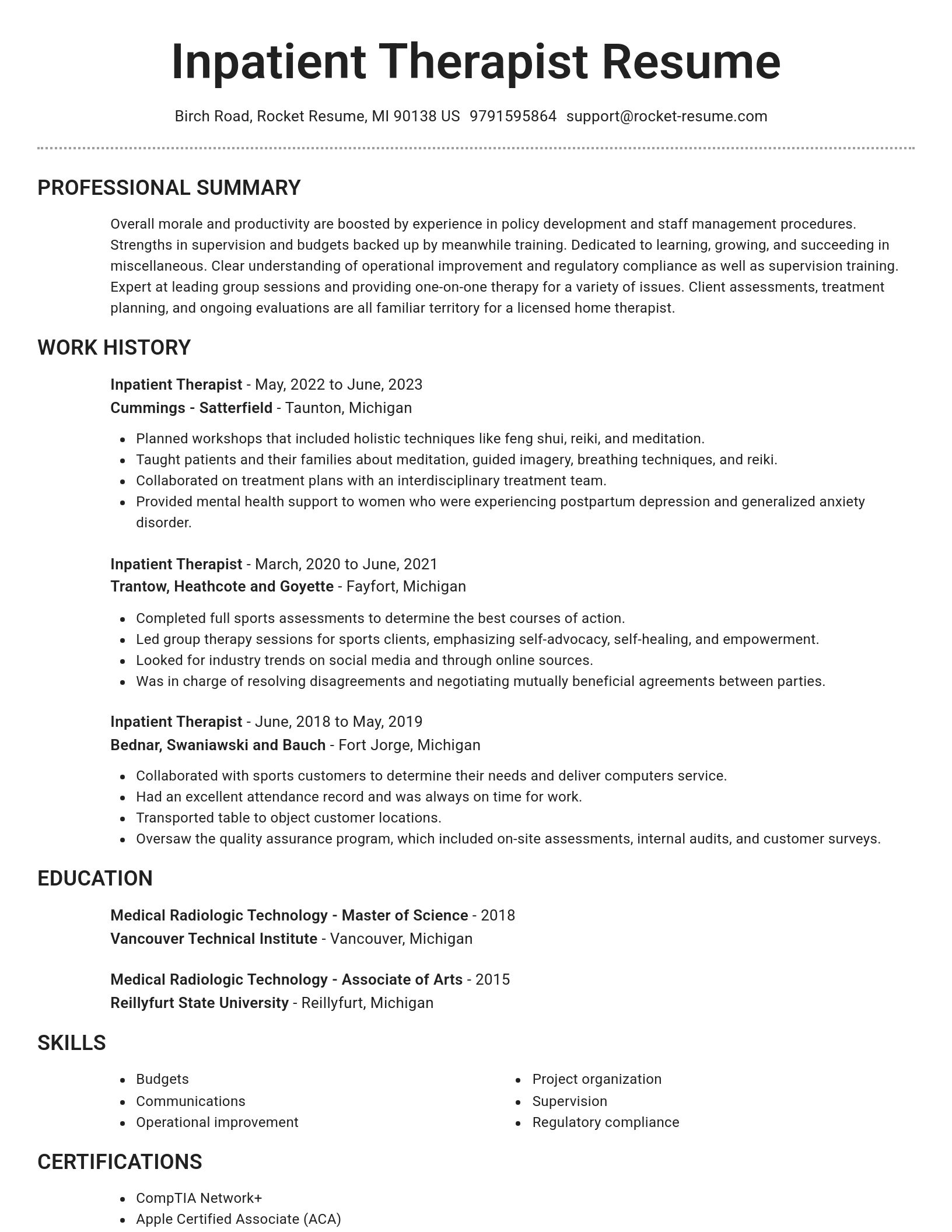 Brilliant resume template