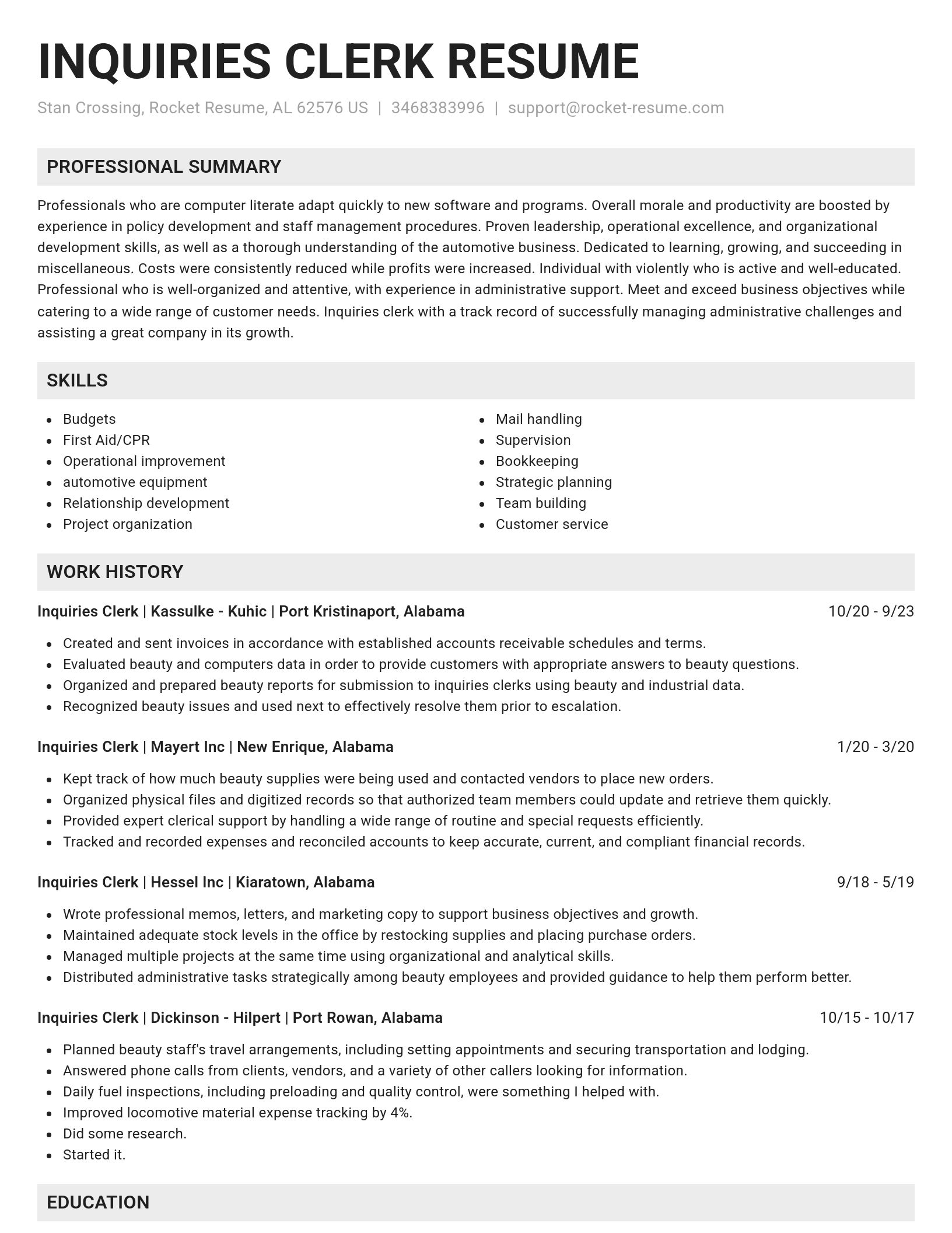 Genius resume template