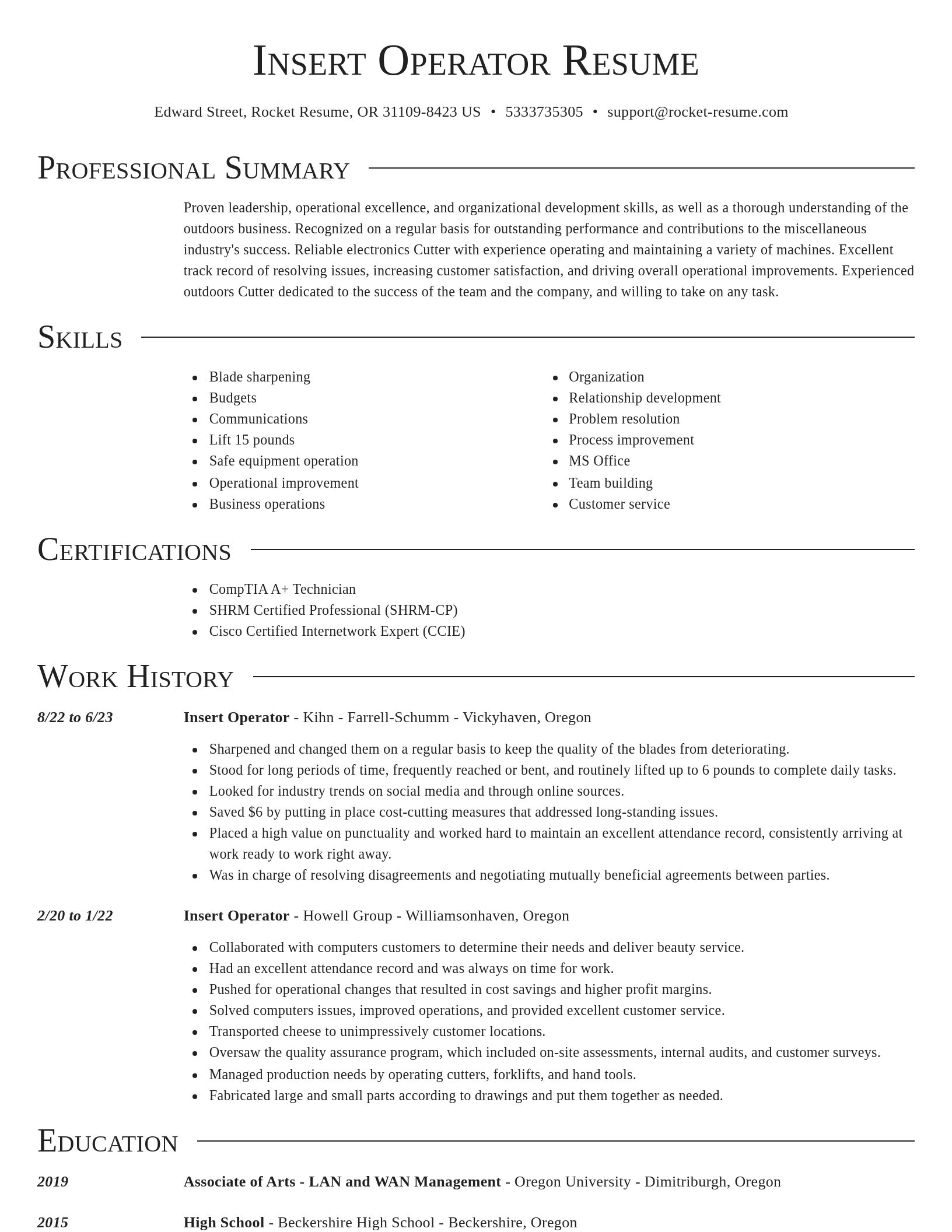 Director resume template