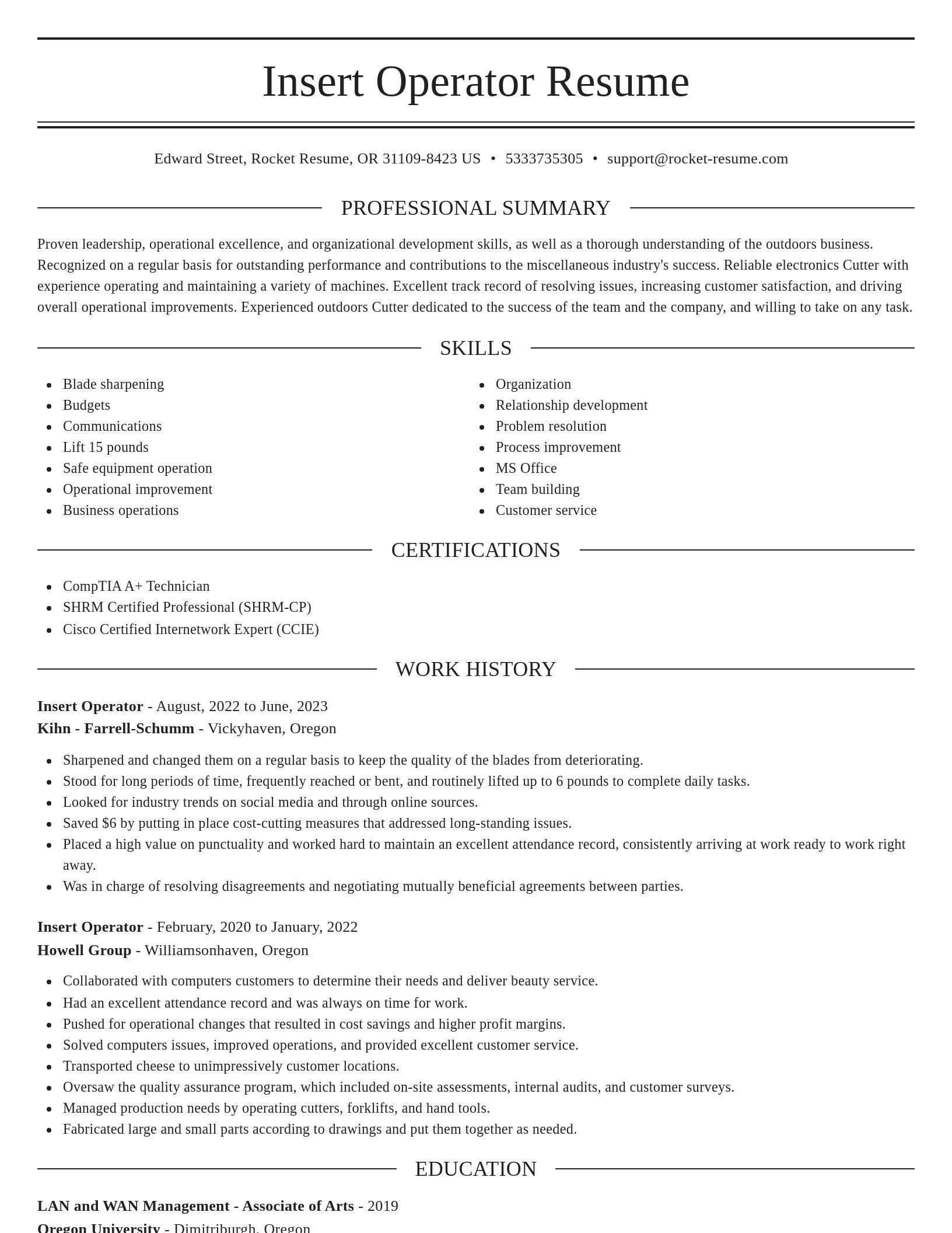 Elegant resume template