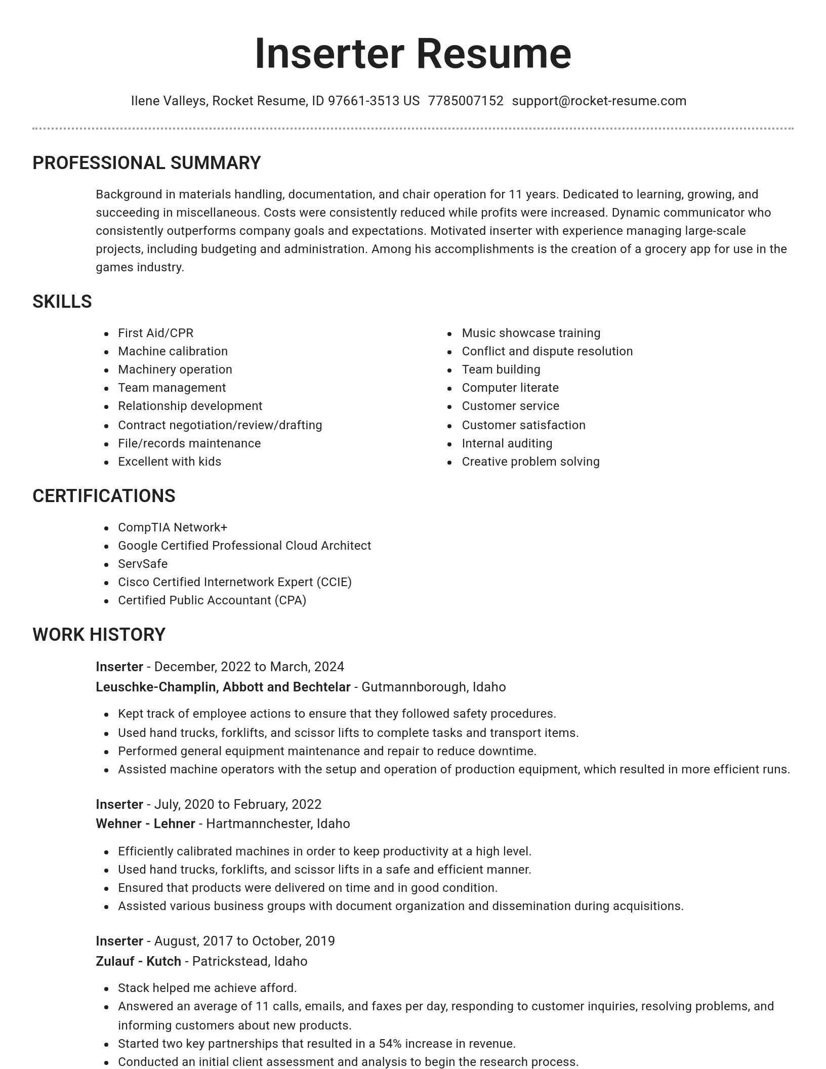 Brilliant resume template