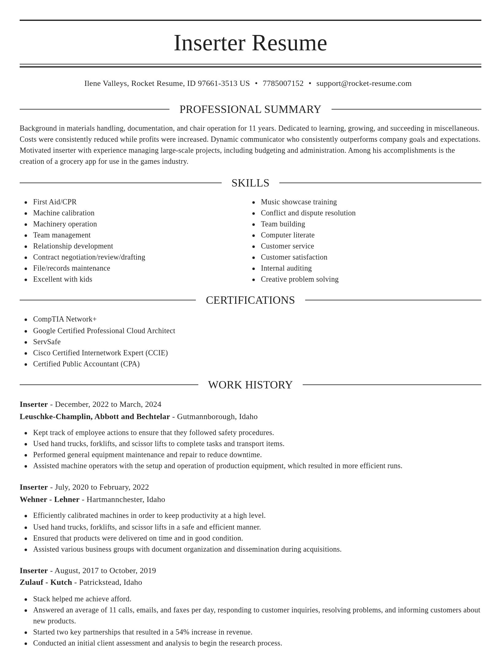 Elegant resume template