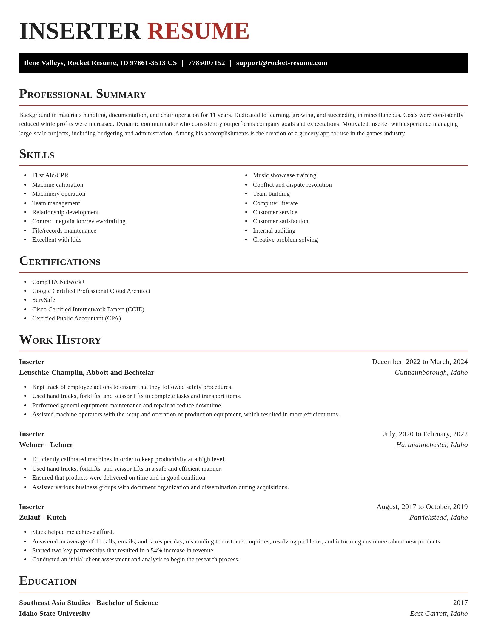 Exquisite resume template