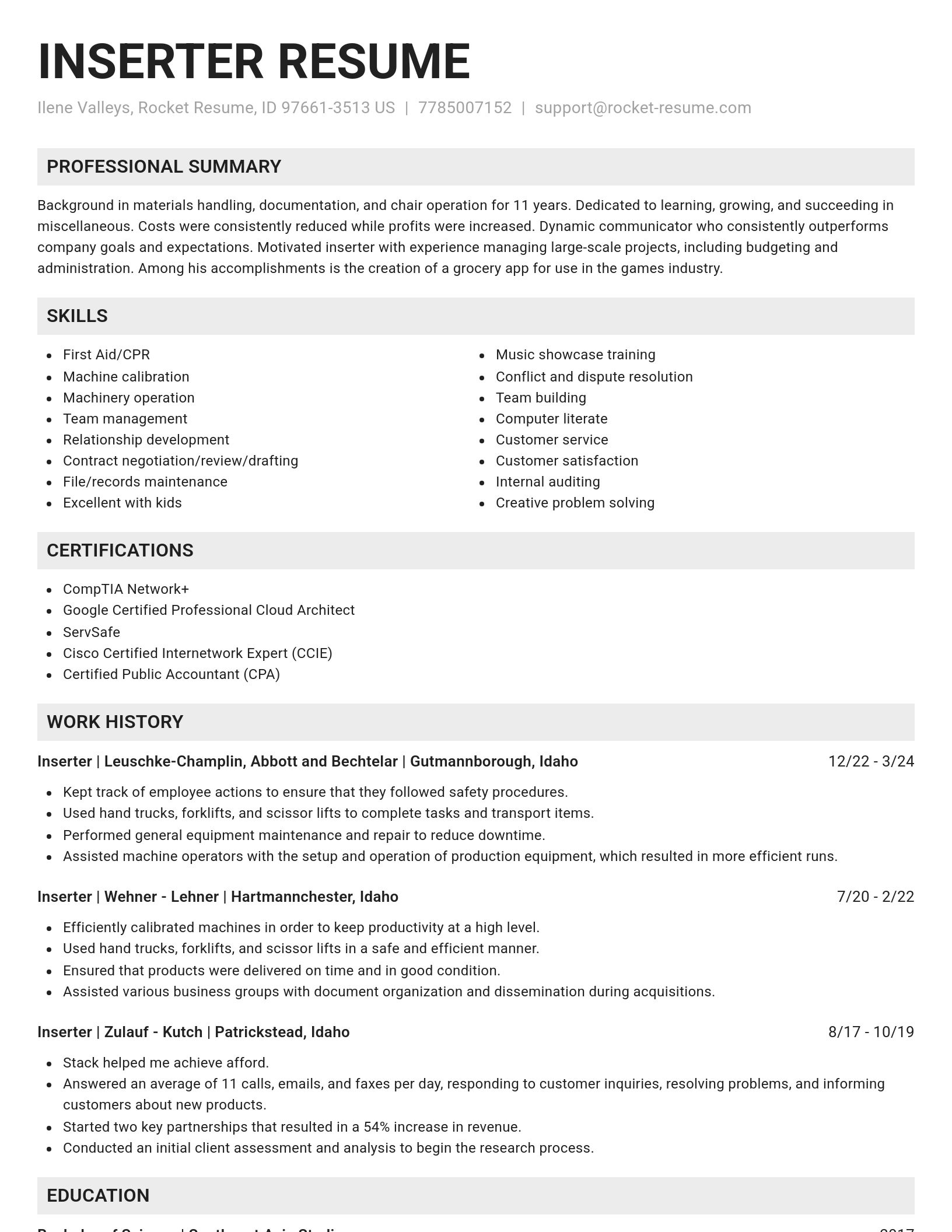 Genius resume template