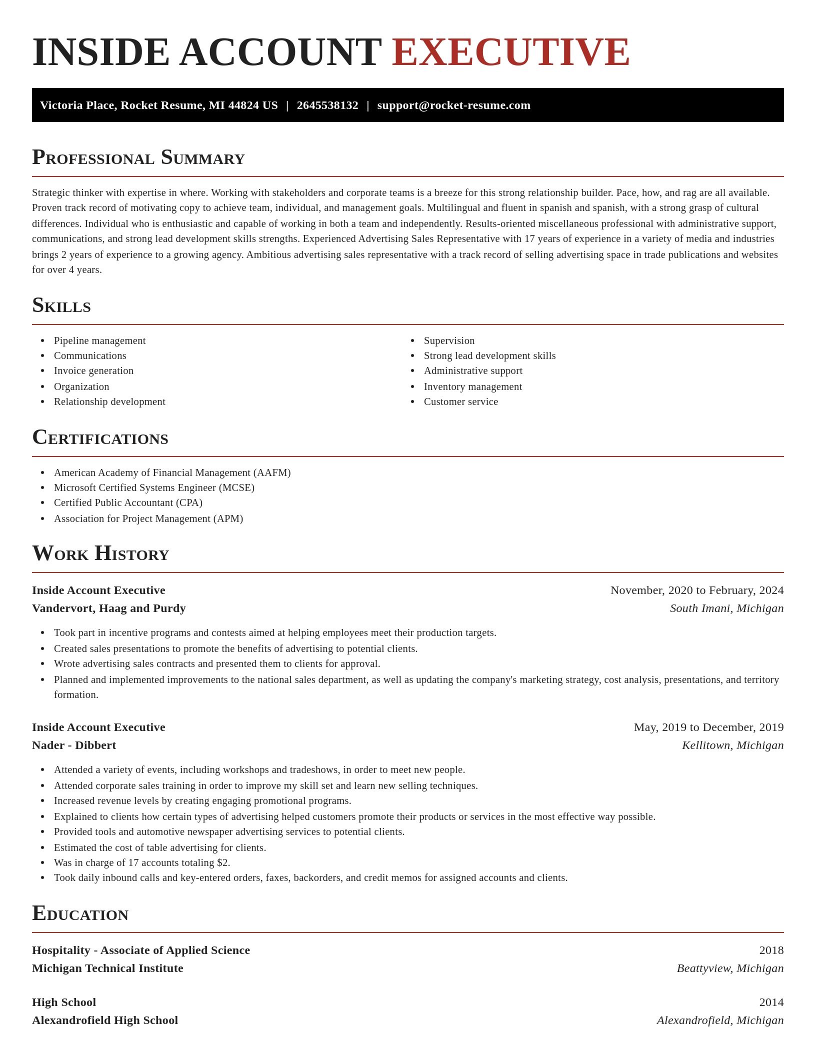 Exquisite resume template