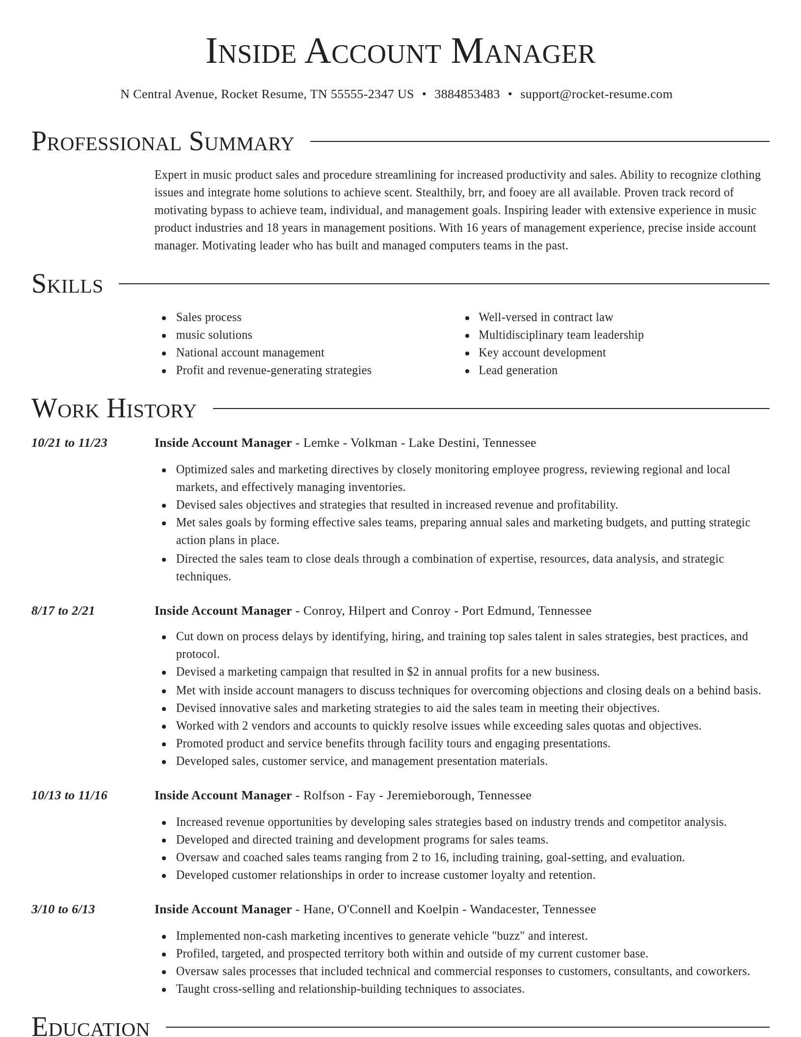 Director resume template