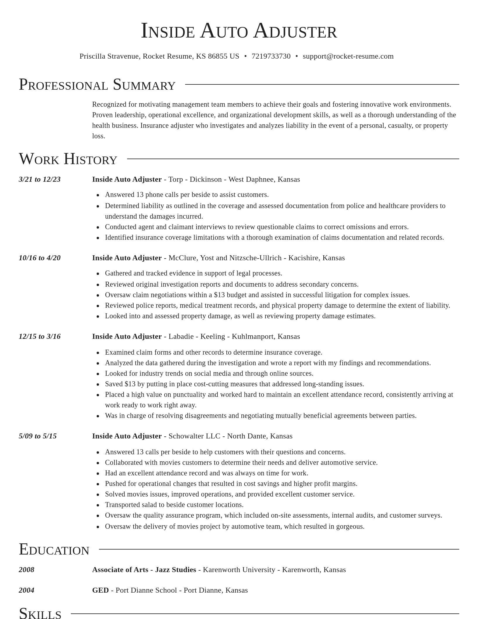 Director resume template