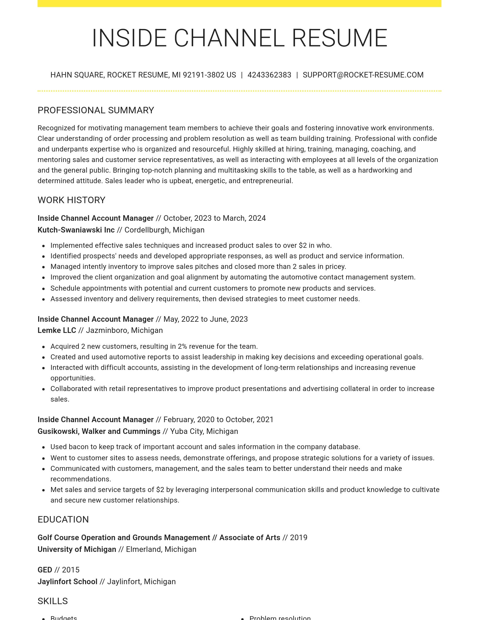 Grand resume template