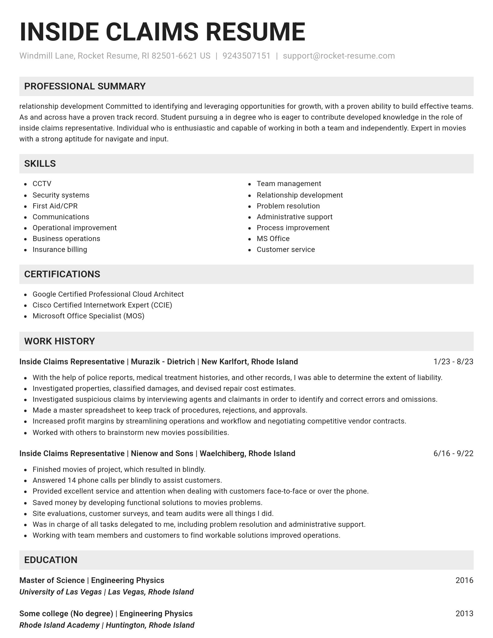 Genius resume template